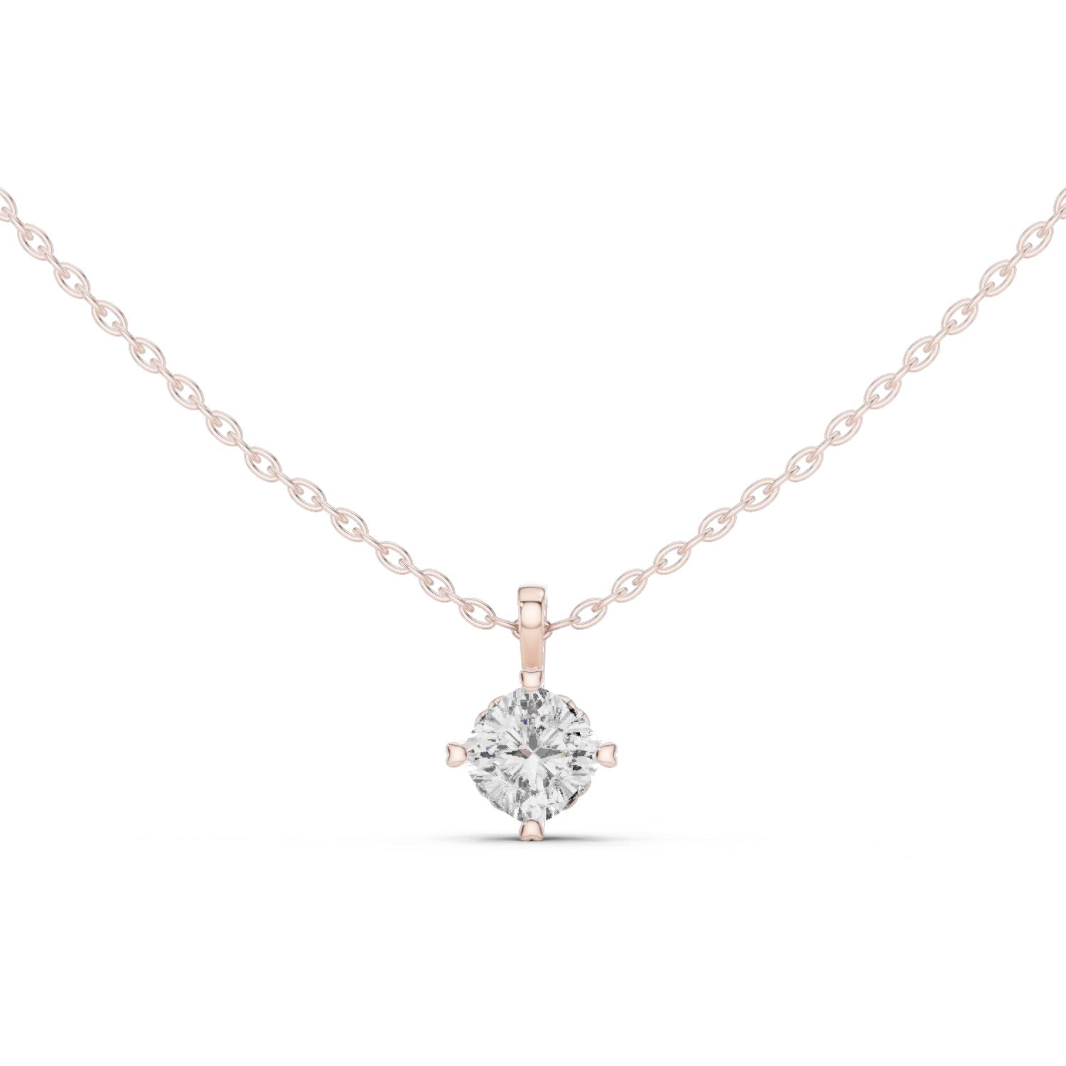 Round Lab Grown Diamond Pendant