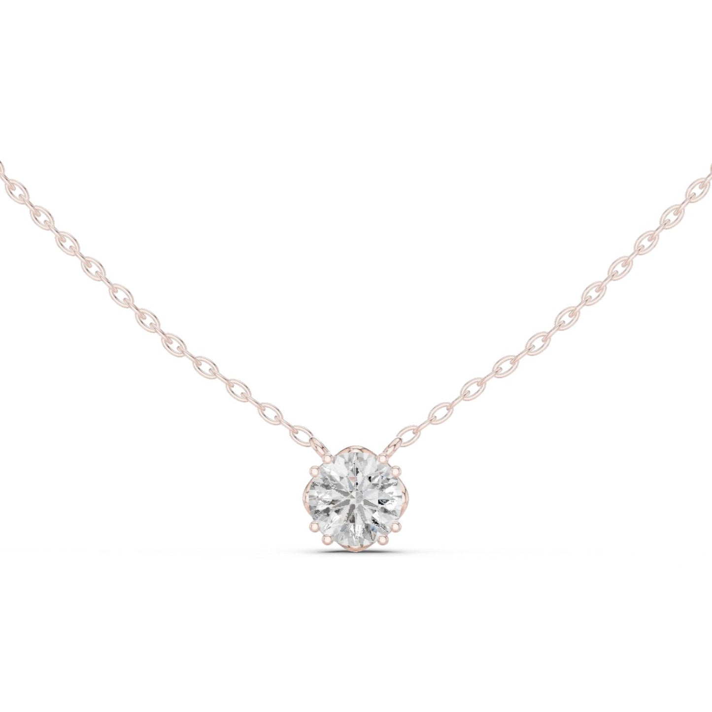Round Lab Grown Diamond Pendant
