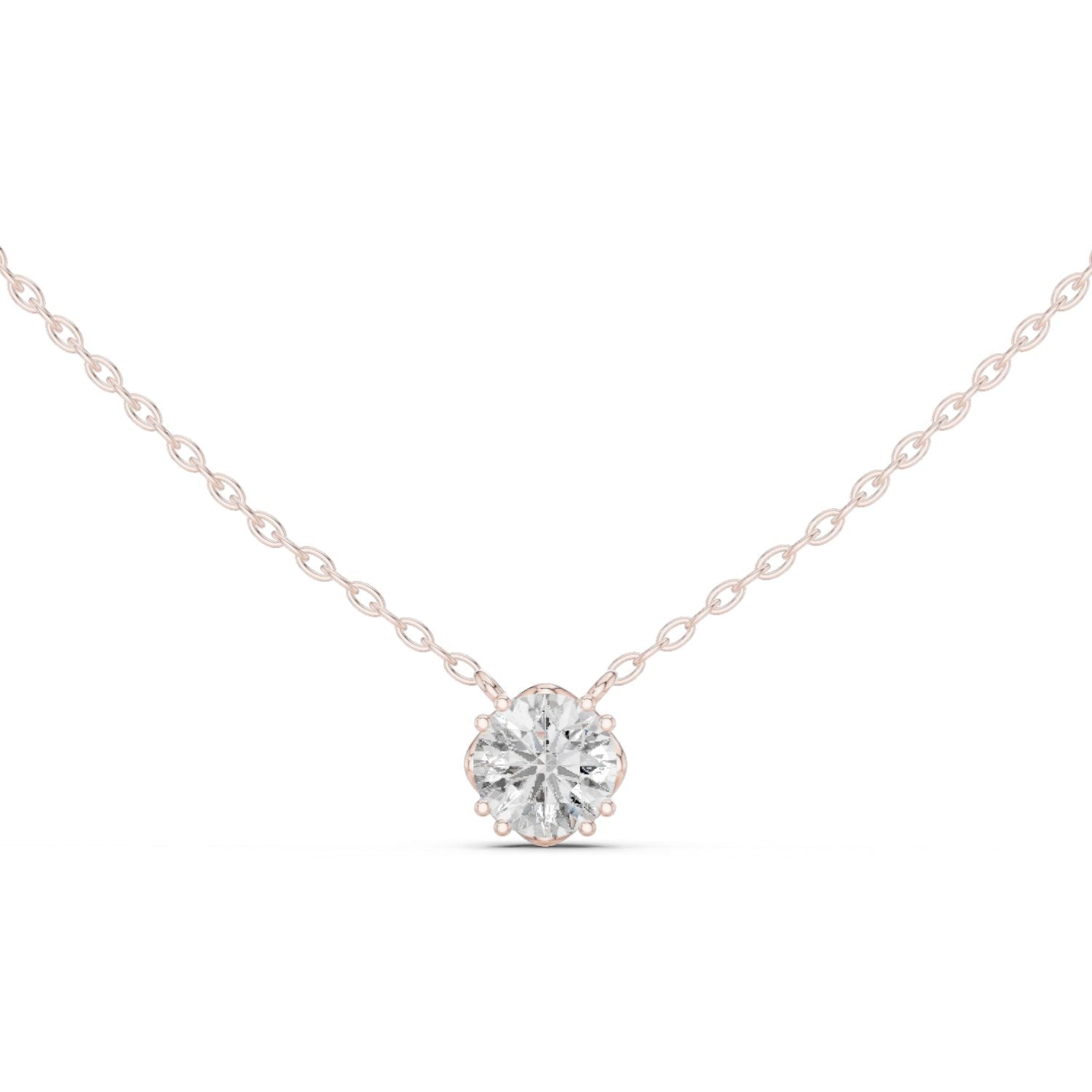 Round Lab Grown Diamond Pendant