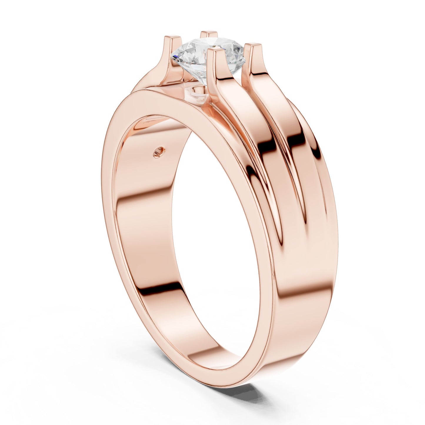 Men's Round Lab Grown Diamond Ring