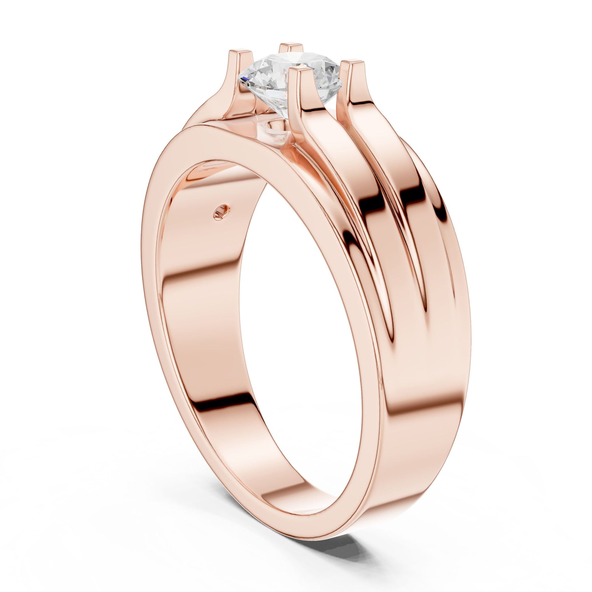 Men's Round Lab Grown Diamond Ring