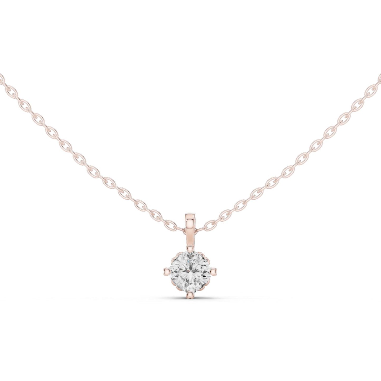 Round Lab Grown Diamond Pendant