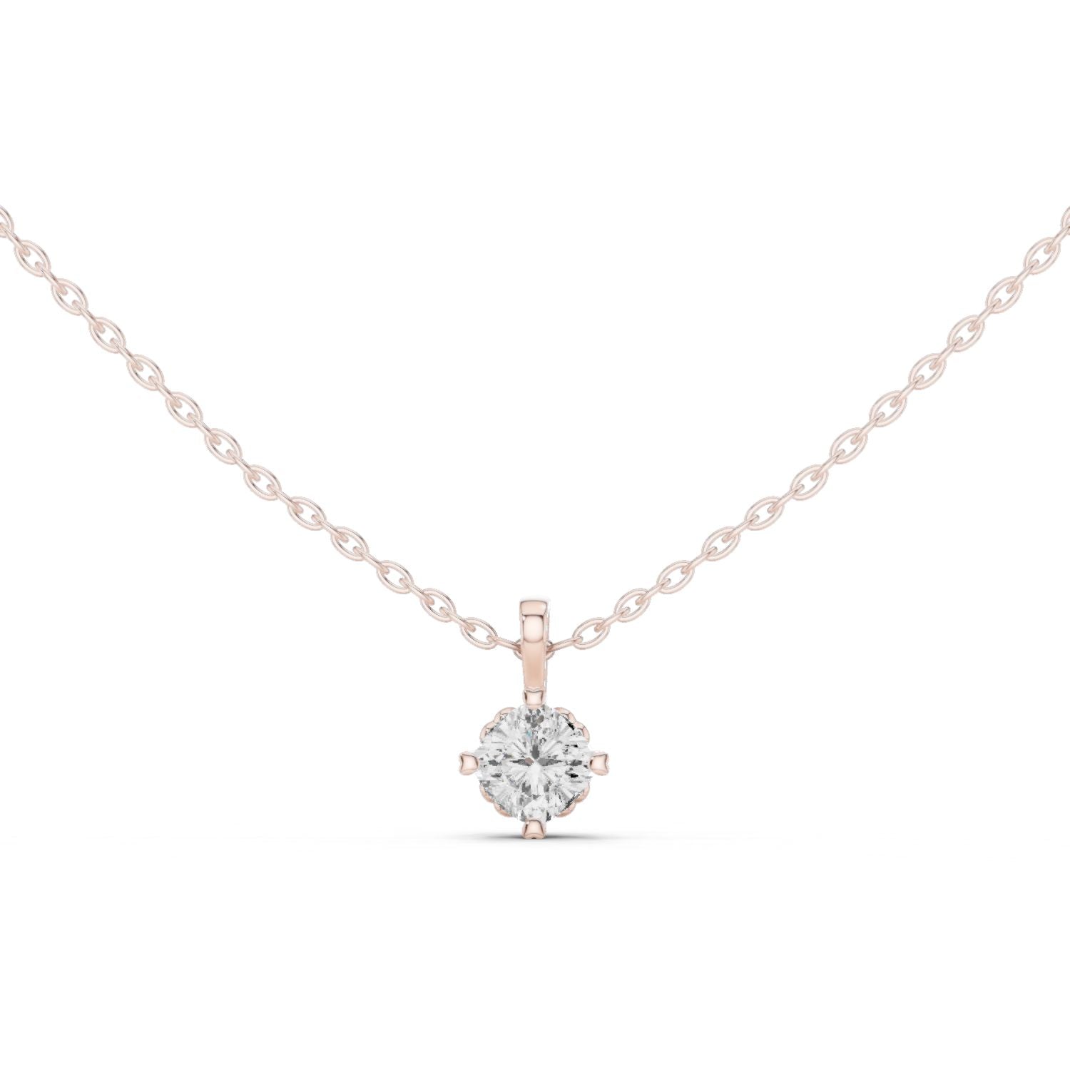 Round Lab Grown Diamond Pendant