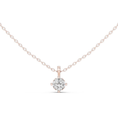 Round Lab Grown Diamond Pendant
