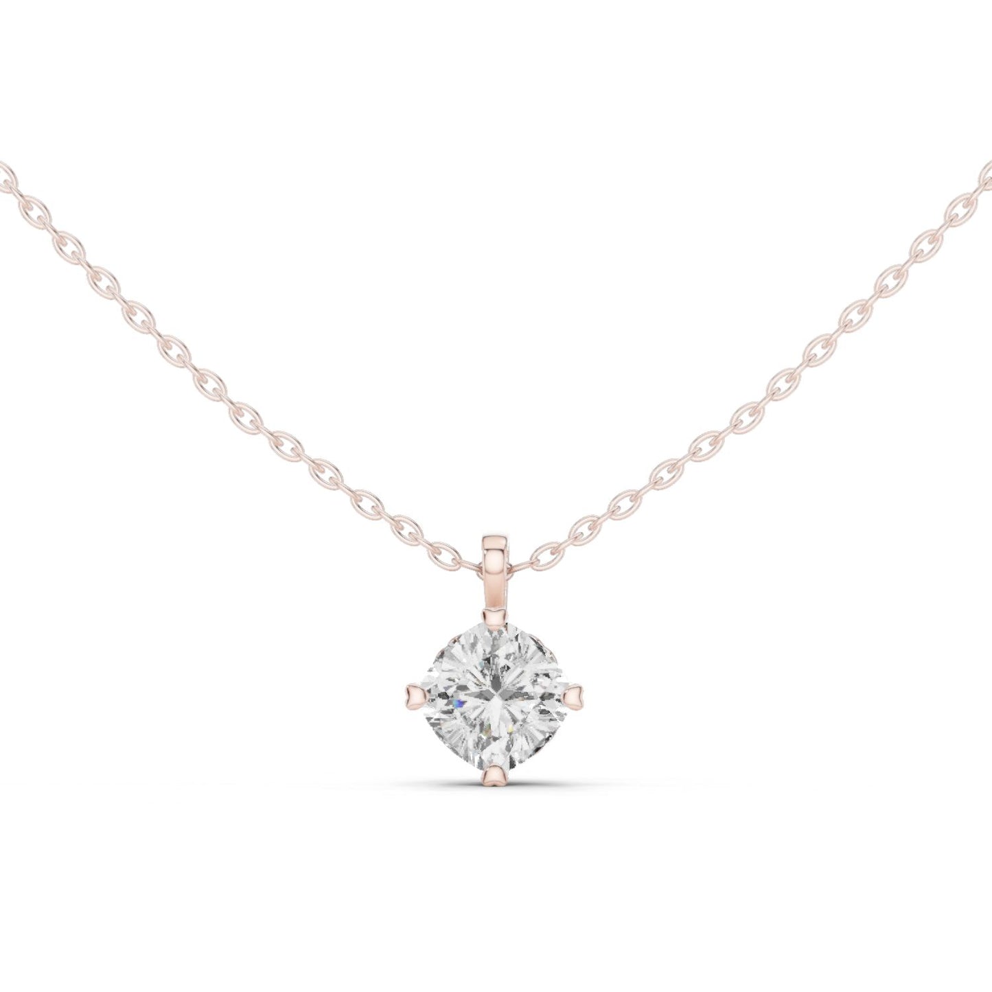 Round Lab Grown Diamond Pendant