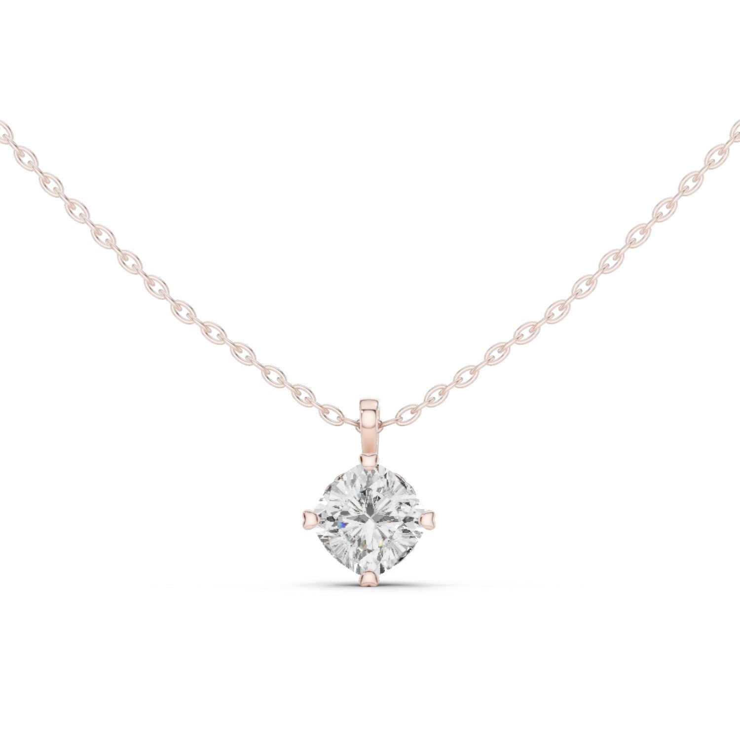 Round Lab Grown Diamond Pendant