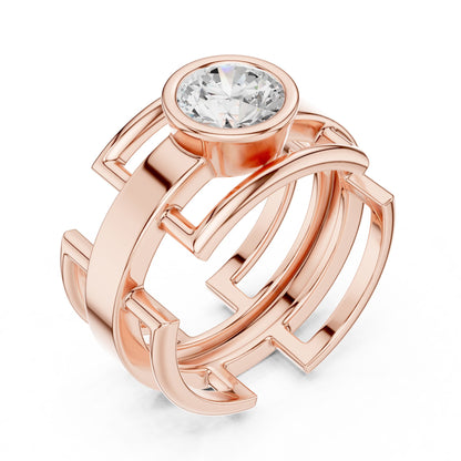 Men's Round Lab Grown Diamond Ring