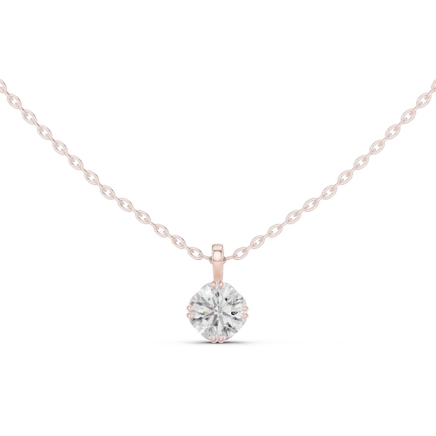 Round Lab Grown Diamond Pendant