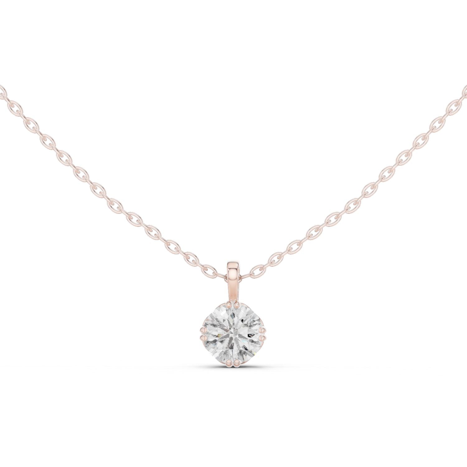 Round Lab Grown Diamond Pendant