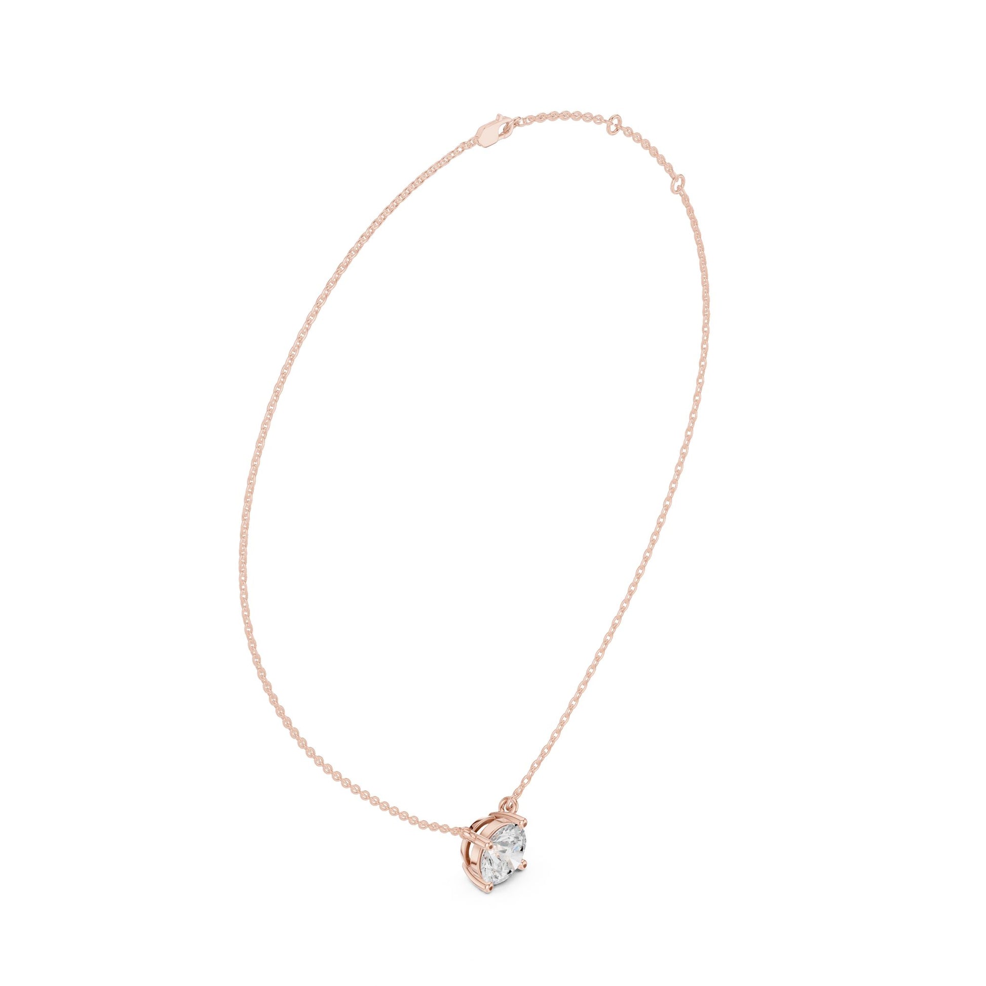 Round Lab Grown Diamond Pendant