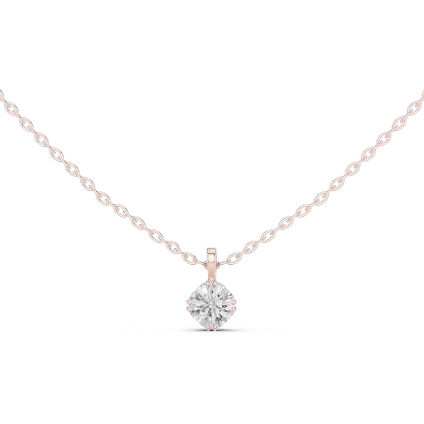 Round Lab Grown Diamond Pendant