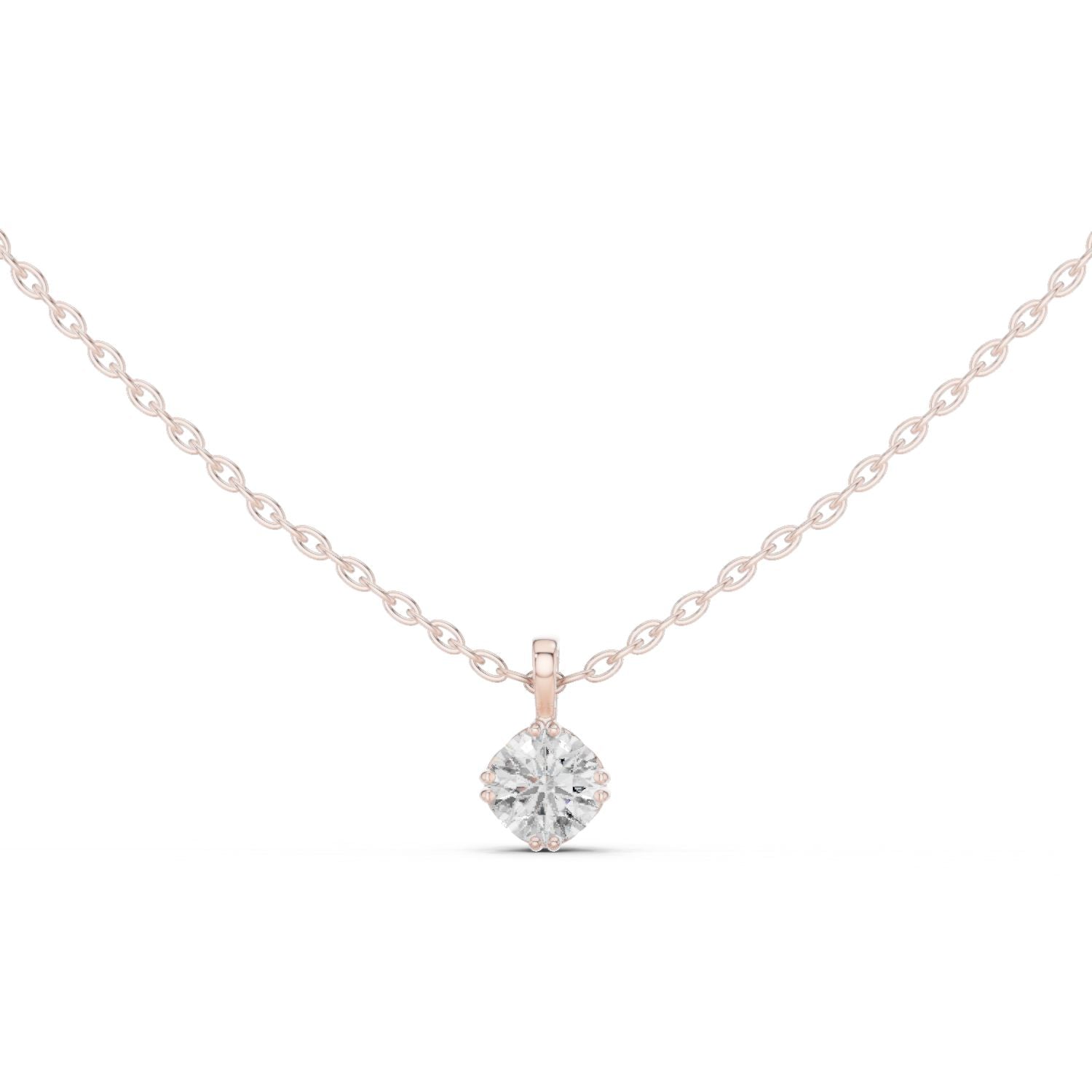 Round Lab Grown Diamond Pendant