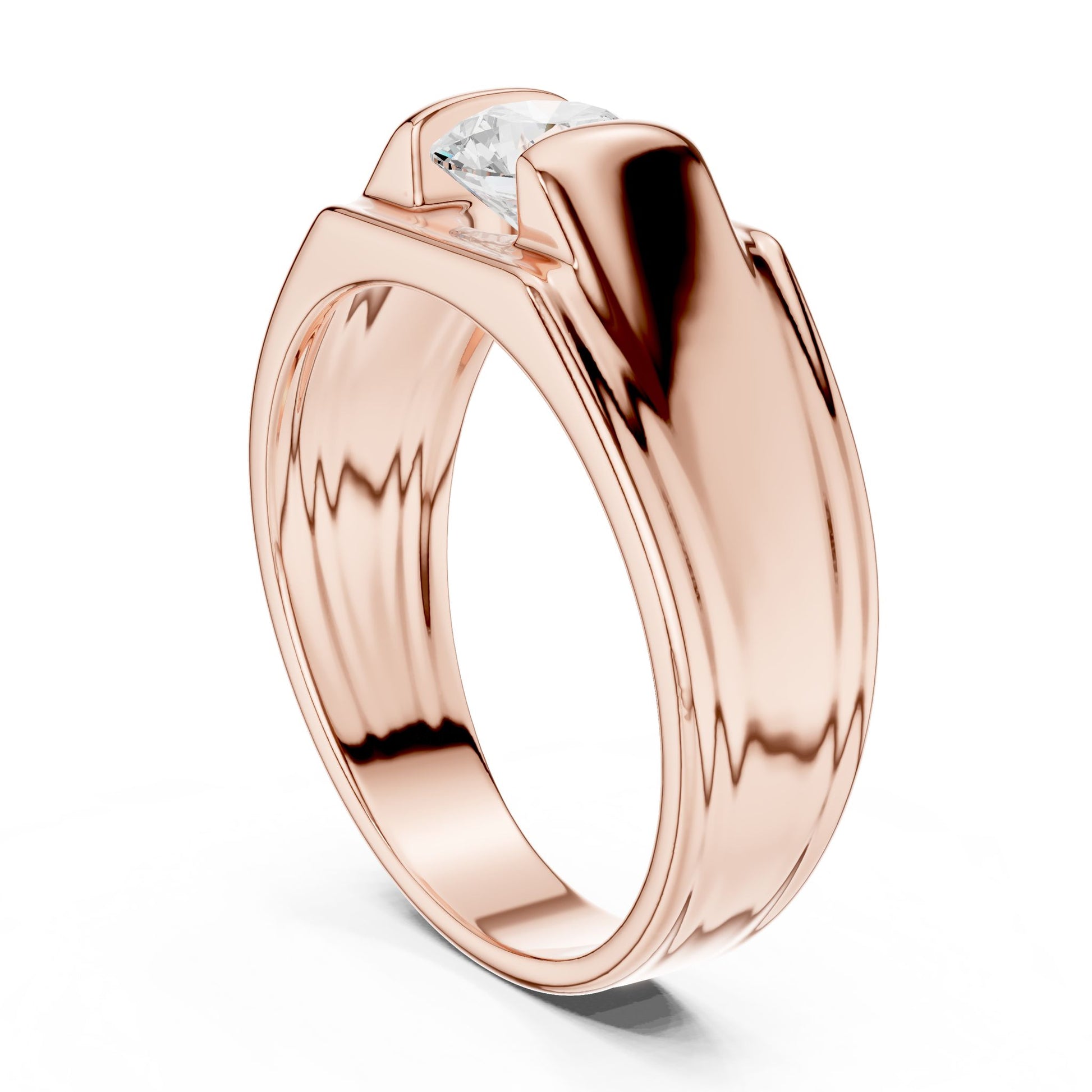 Men's Round Lab Grown Diamond Ring