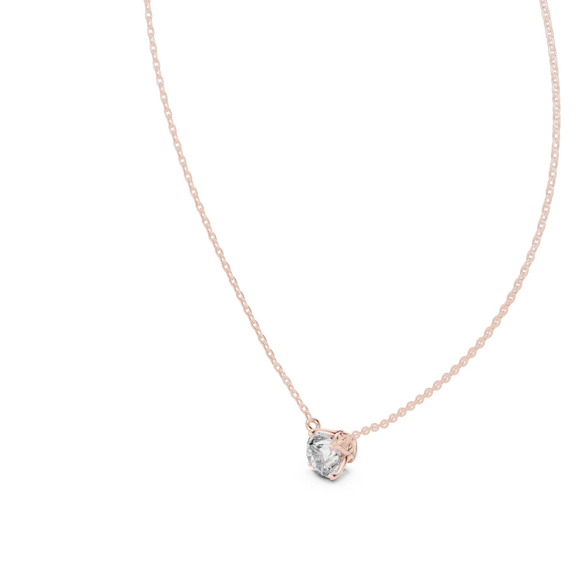 Round Lab Grown Diamond Pendant