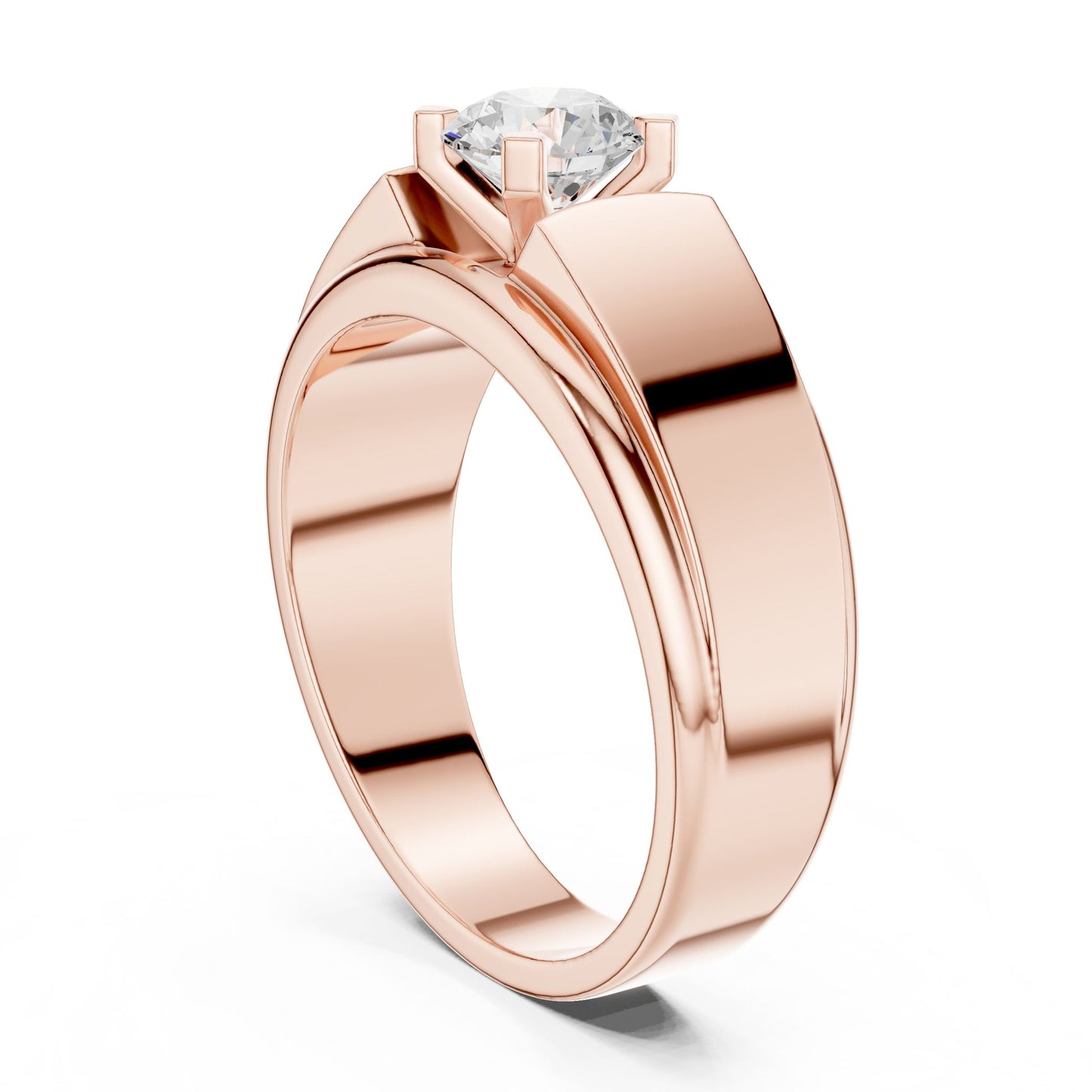 Men's Round Lab Grown Diamond Ring