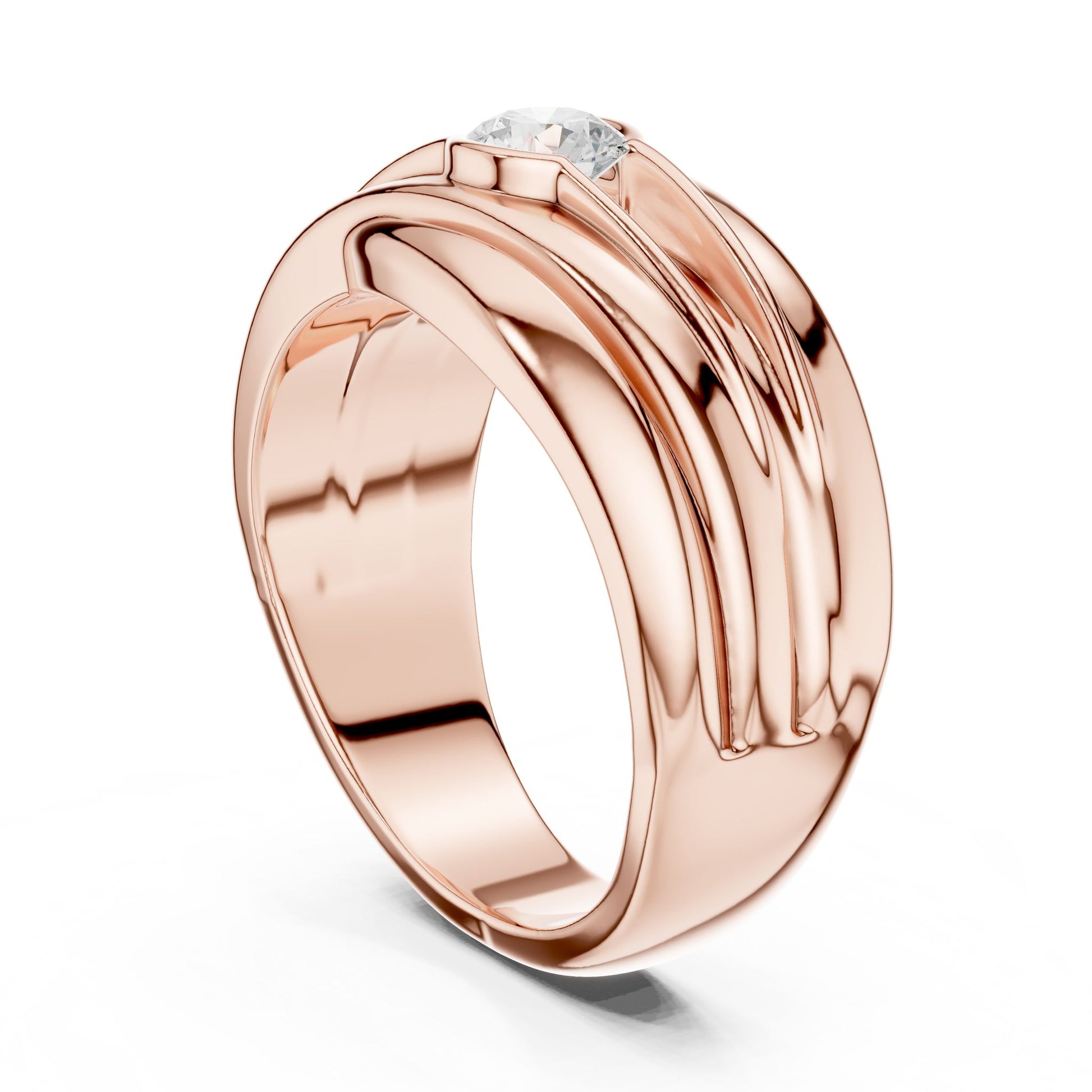 Men's Round Lab Grown Diamond Ring