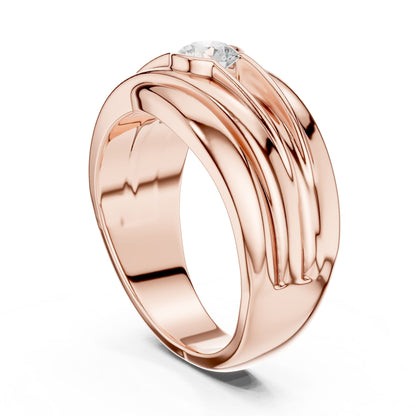 Men's Round Lab Grown Diamond Ring