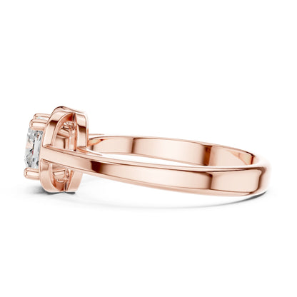 Round Lab Grown Diamond Solitaire Engagement Ring