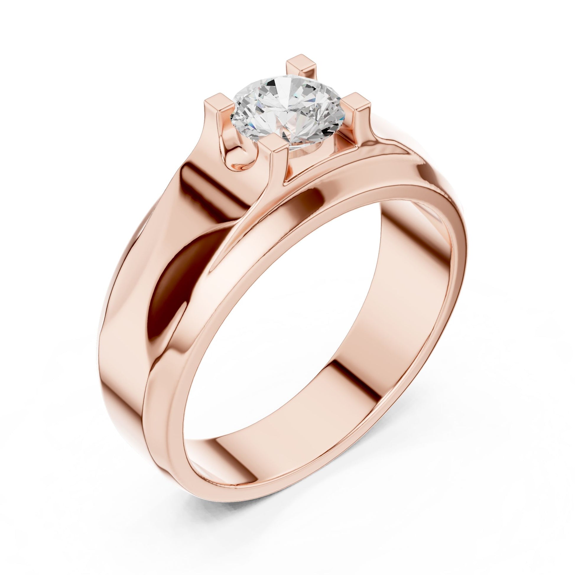 Men's Round Lab Grown Diamond Ring
