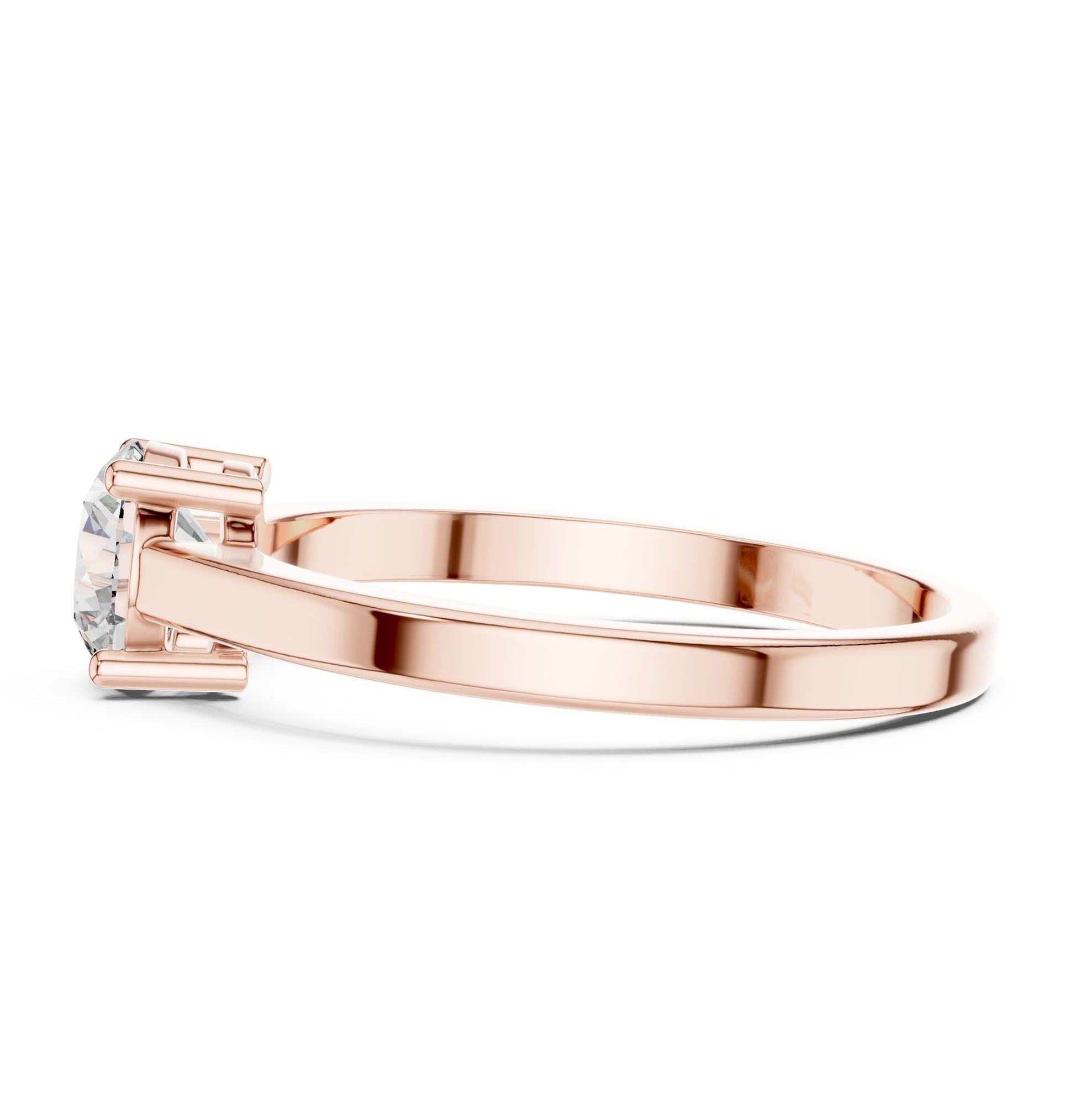 Round Lab Grown Diamond Solitaire Engagement Ring