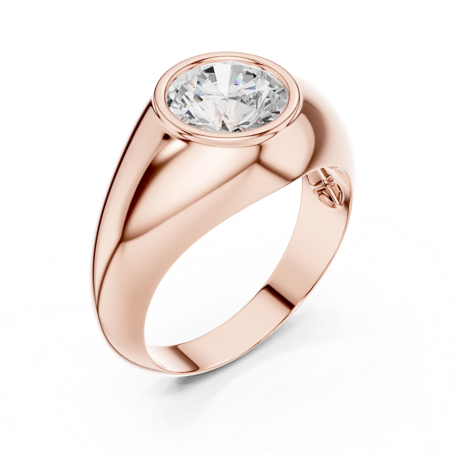 Men's Round Lab Grown Diamond Ring
