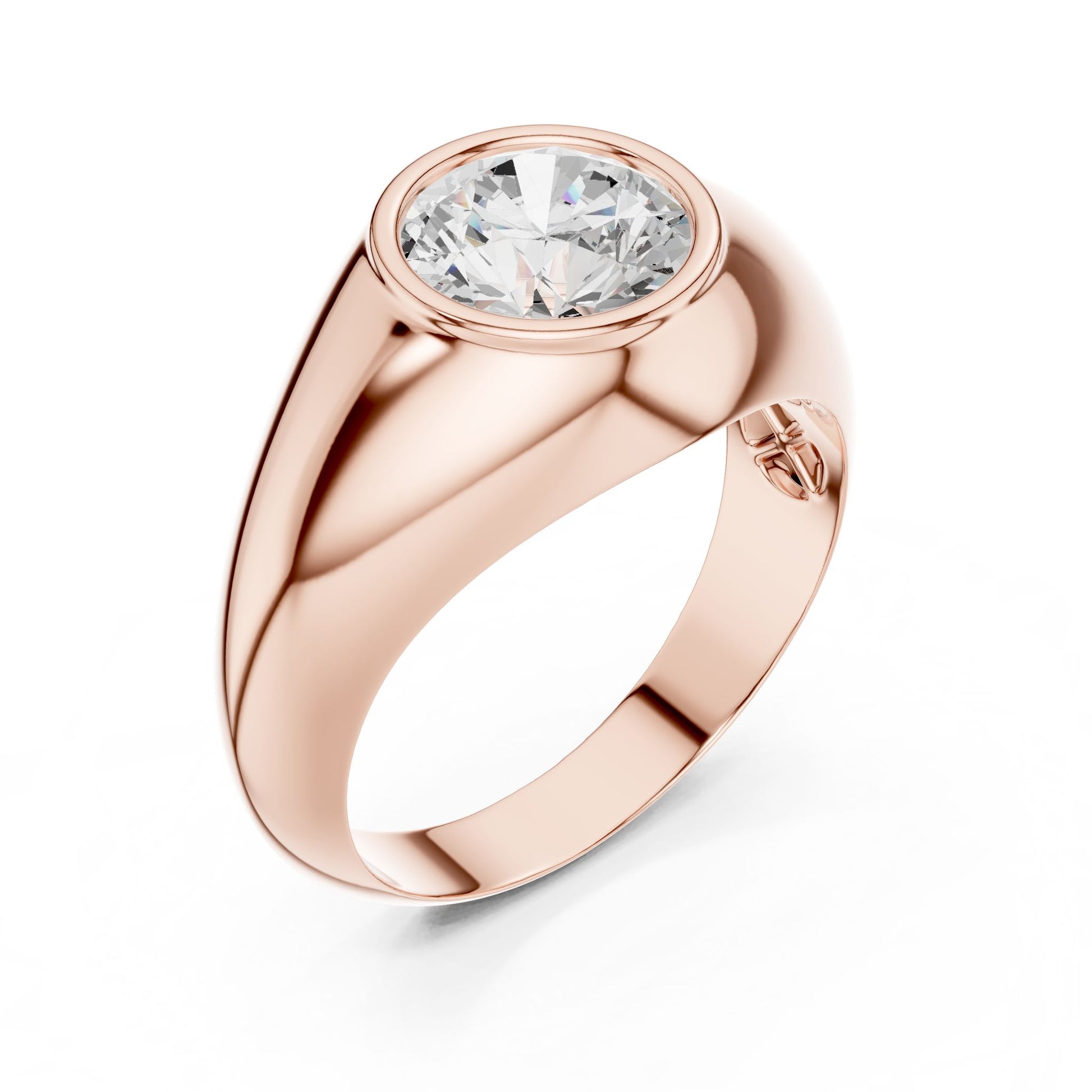 Men's Round Lab Grown Diamond Ring