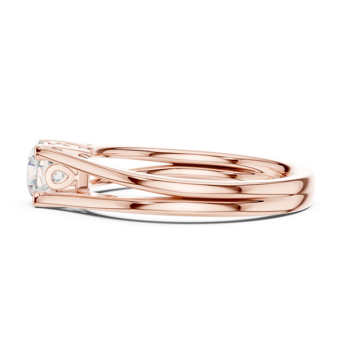 Round Lab Grown Diamond Solitaire Engagement Ring