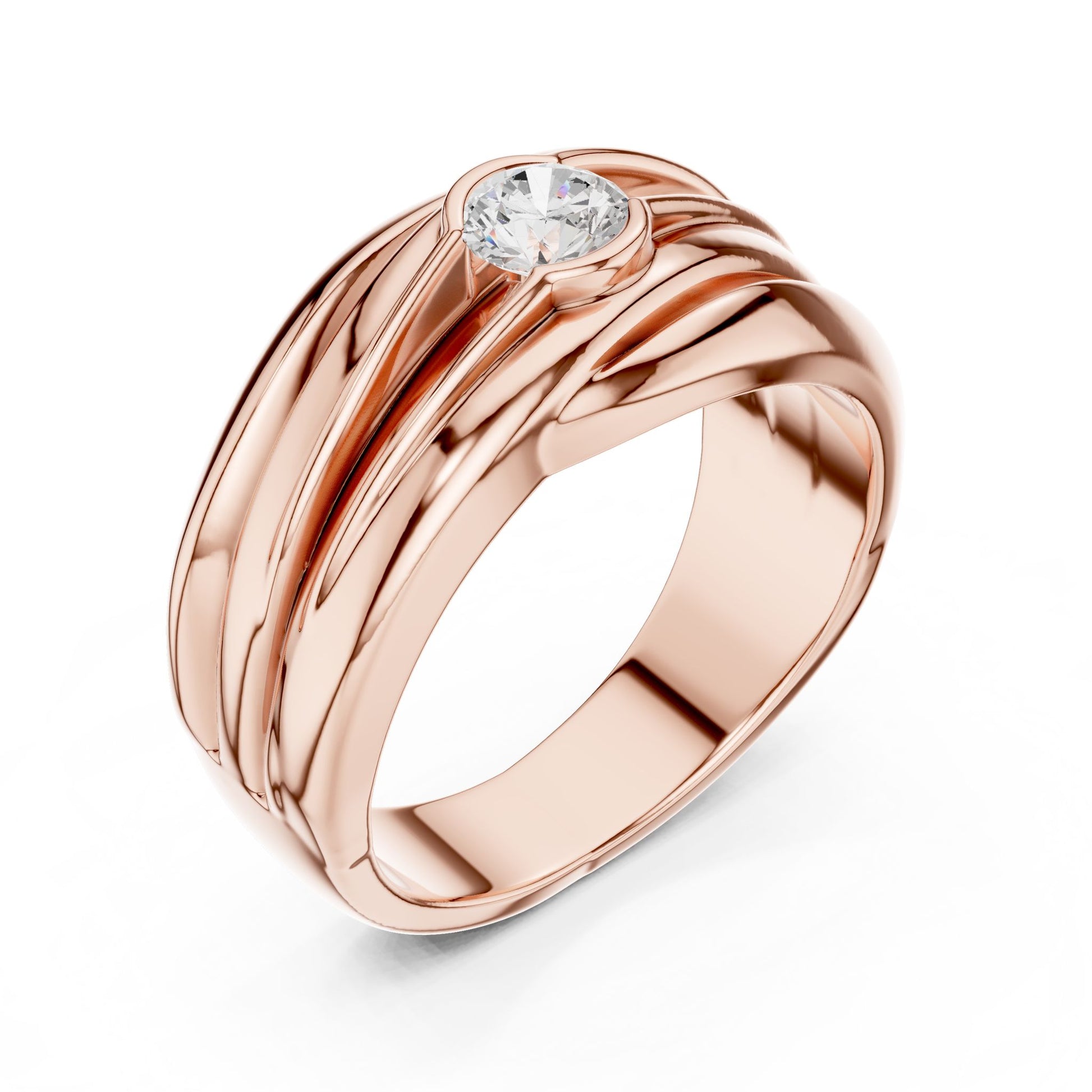 Men's Round Lab Grown Diamond Ring