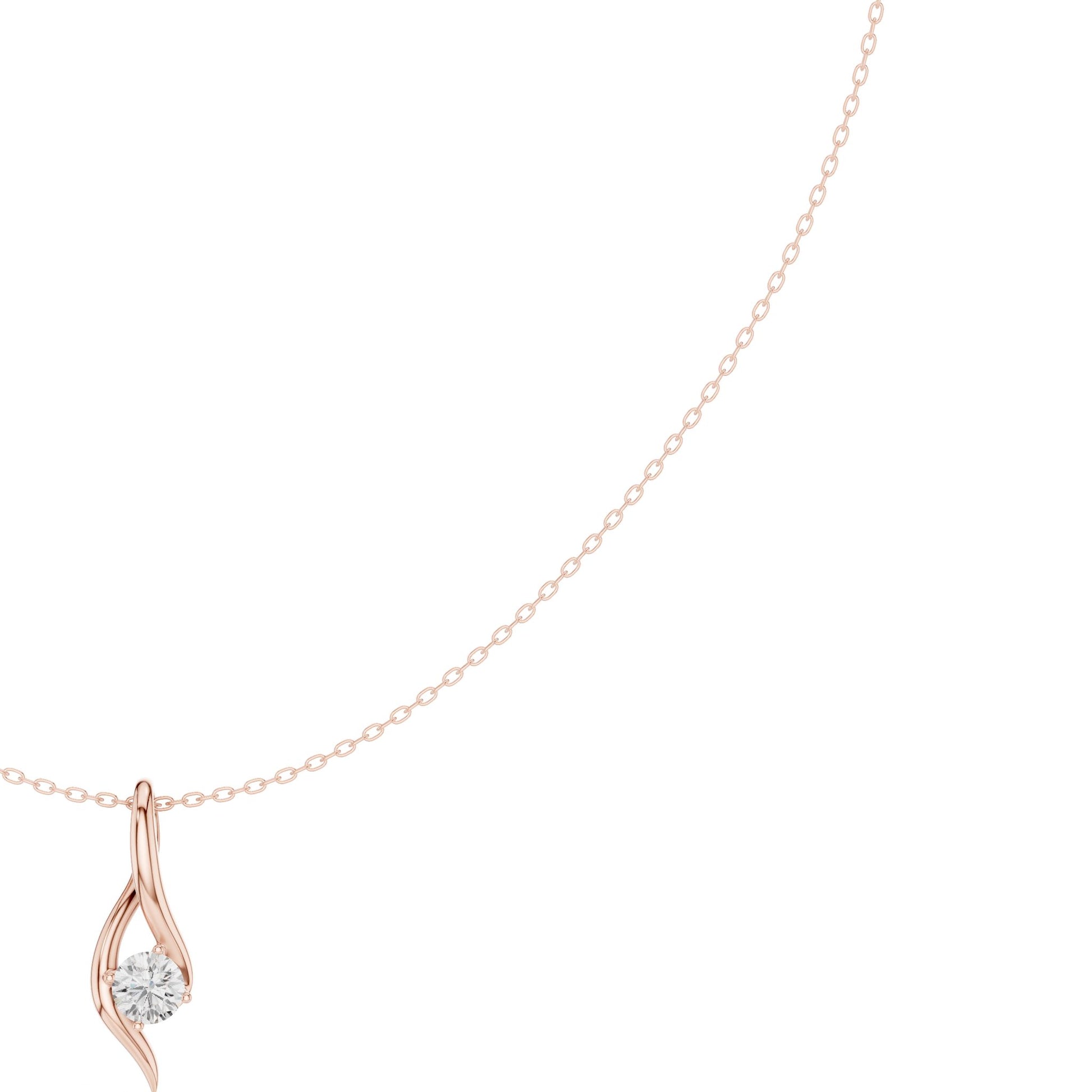 Round Lab Grown Diamond Pendant