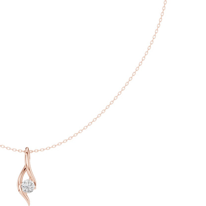 Round Lab Grown Diamond Pendant