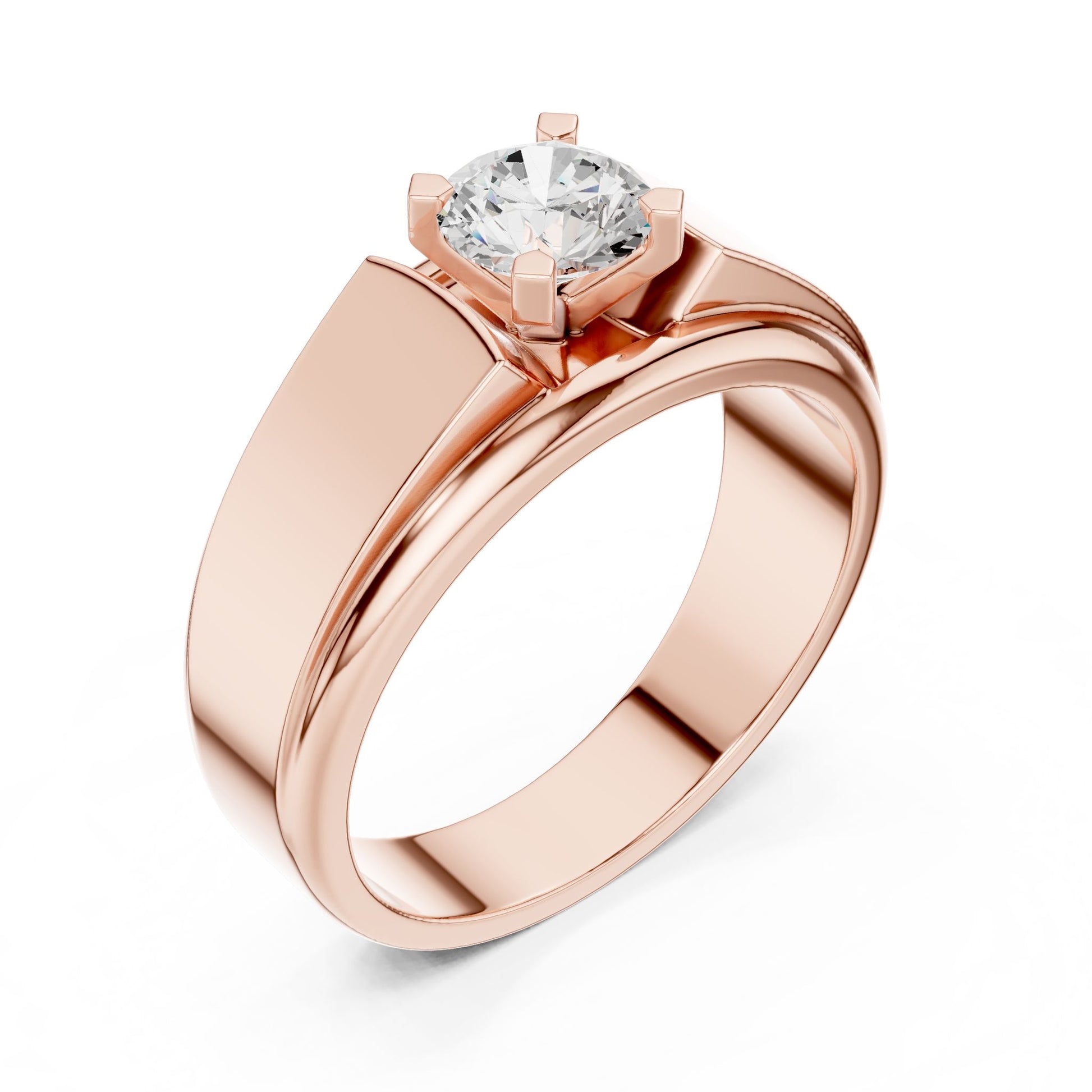 Men's Round Lab Grown Diamond Ring