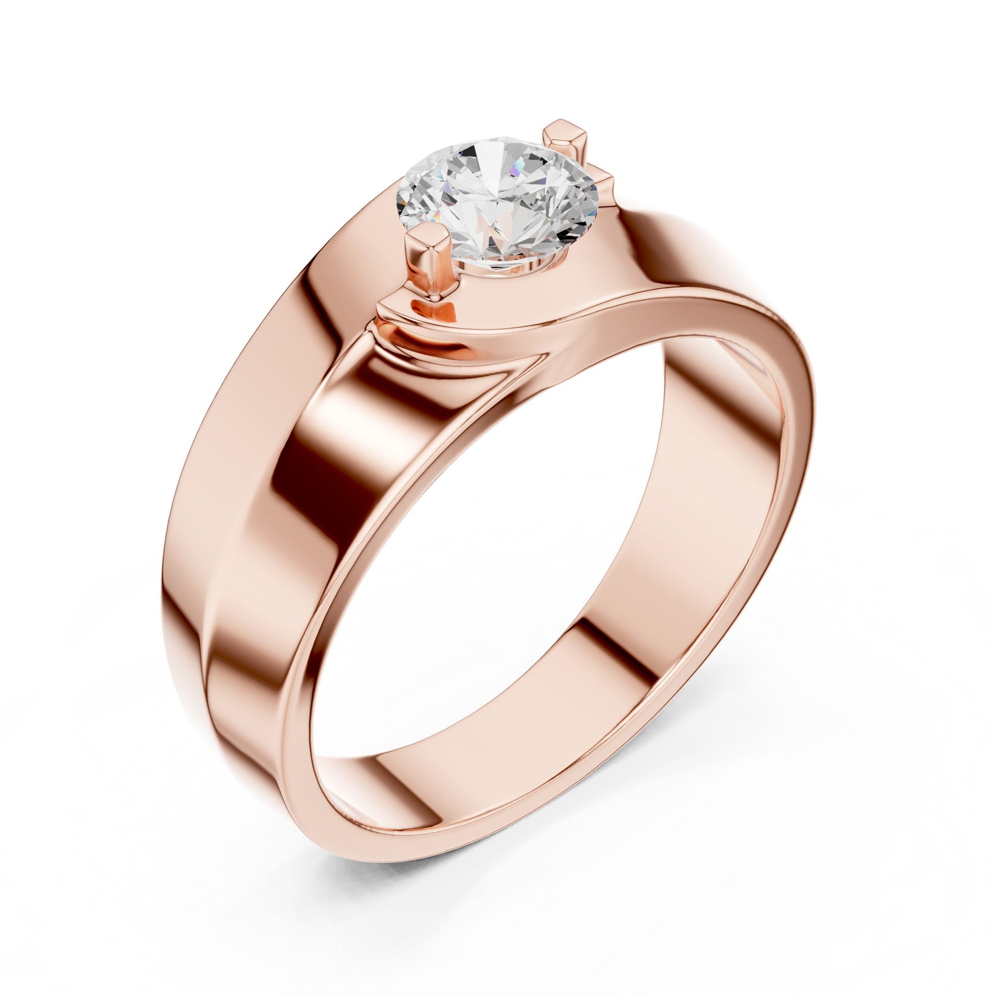 Men's Round Lab Grown Diamond Ring