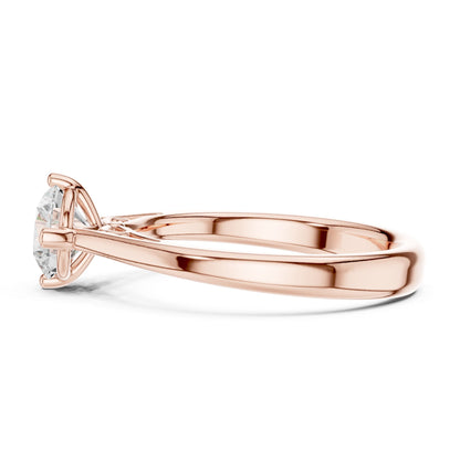 Round Lab Grown Diamond Solitaire Engagement Ring
