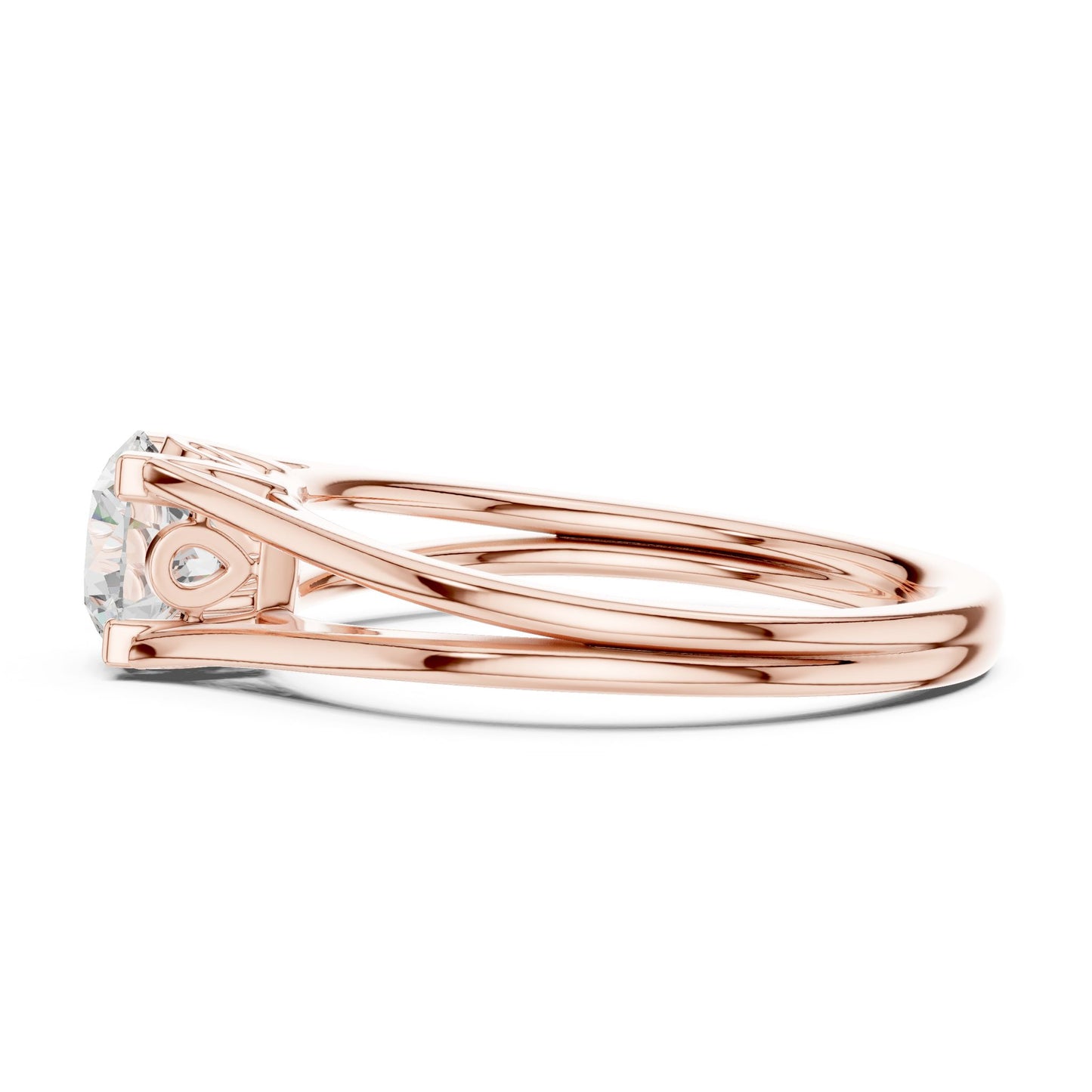 Round Lab Grown Diamond Solitaire Engagement Ring