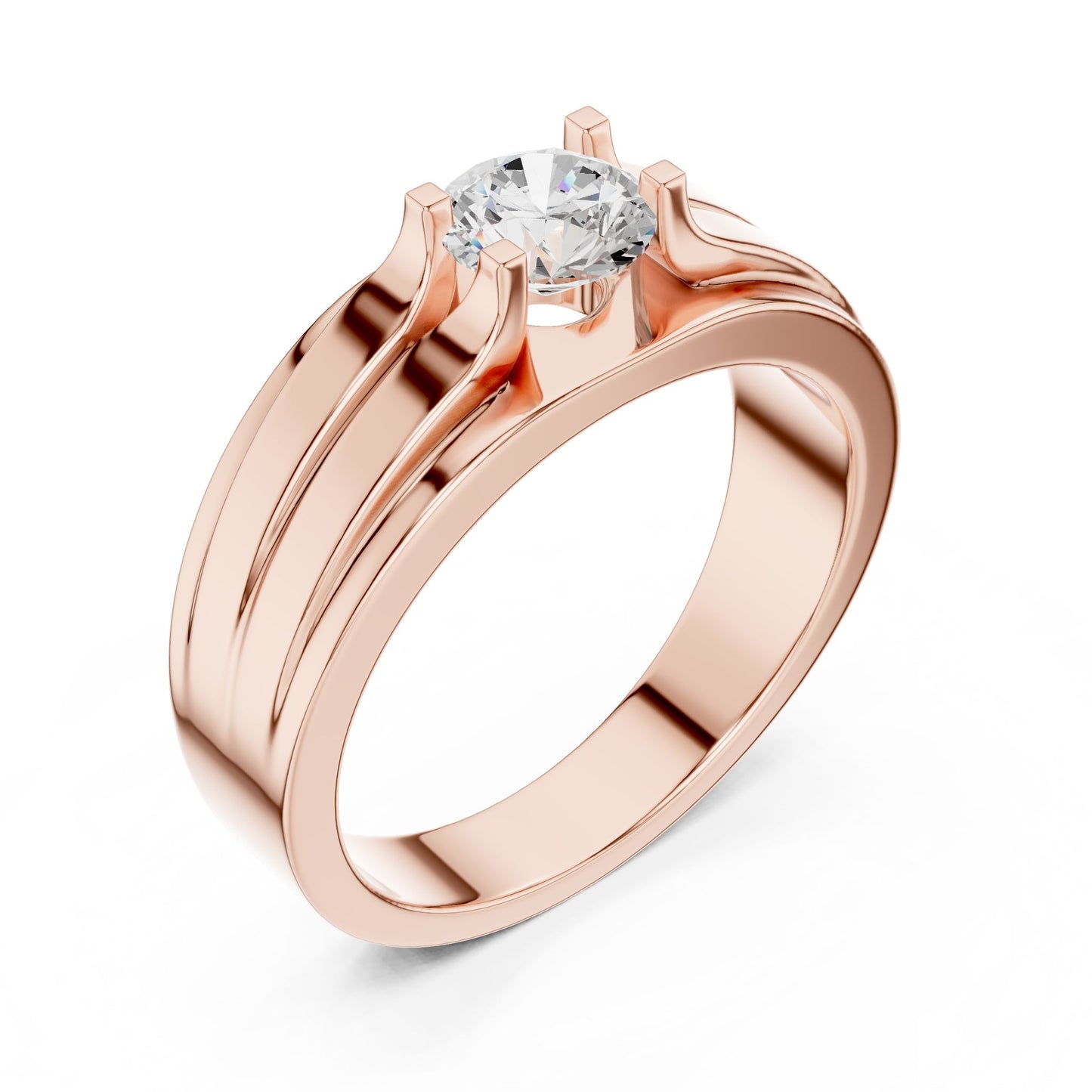 Men's Round Lab Grown Diamond Ring