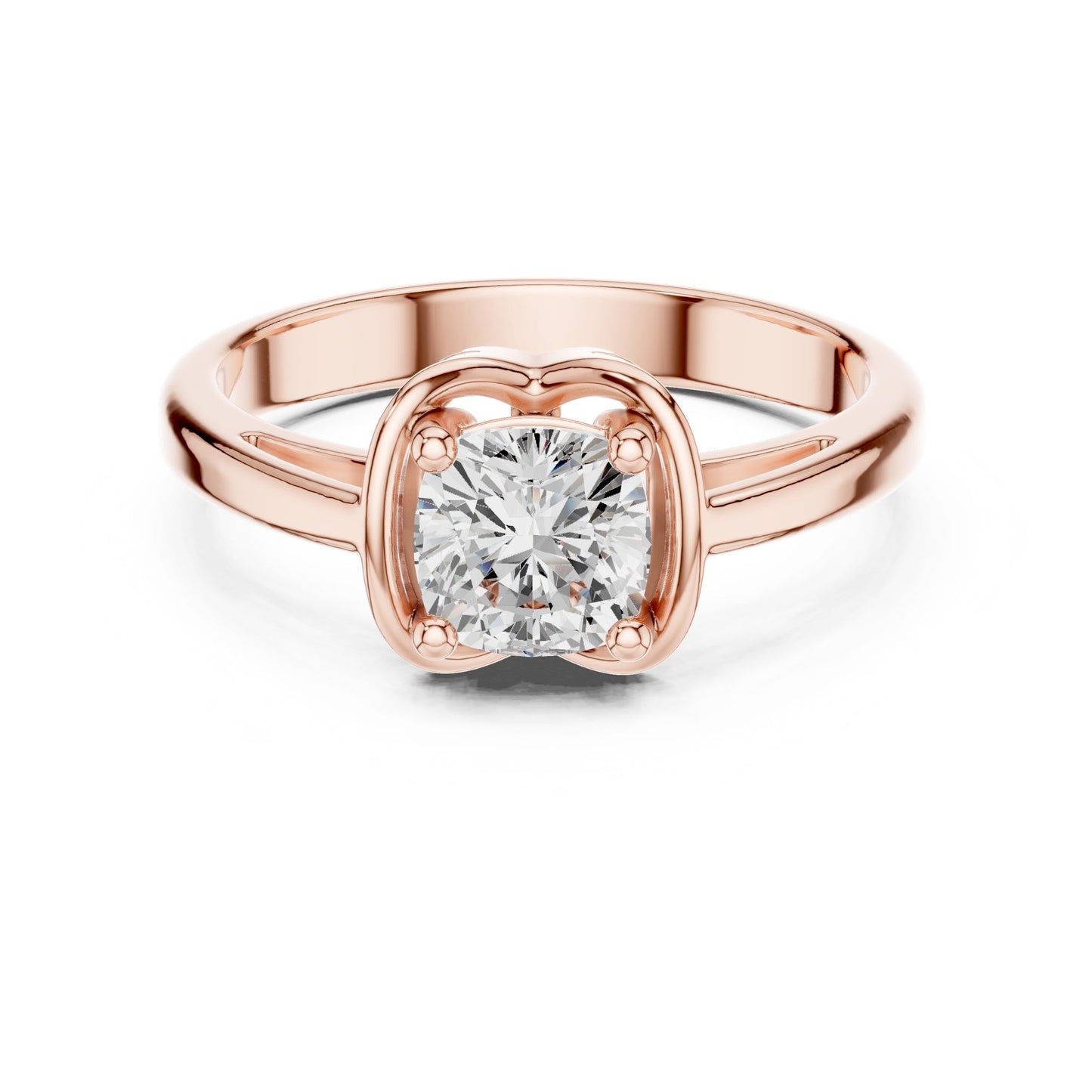 Round Lab Grown Diamond Solitaire Engagement Ring