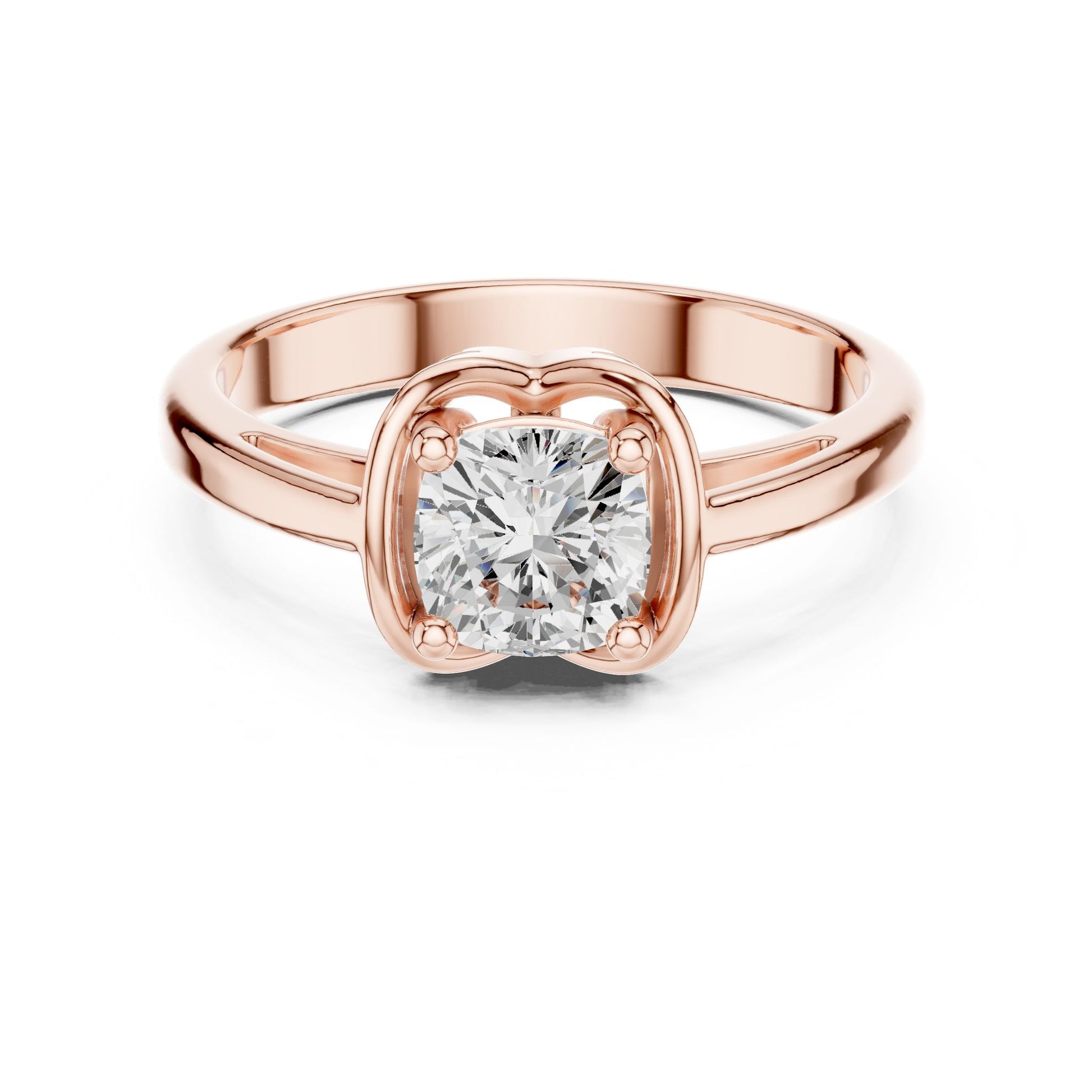 Round Lab Grown Diamond Solitaire Engagement Ring