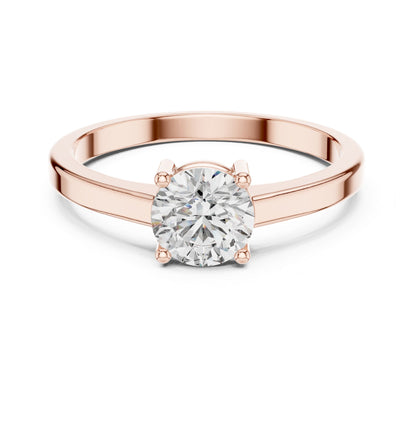 Round Lab Grown Diamond Solitaire Engagement Ring