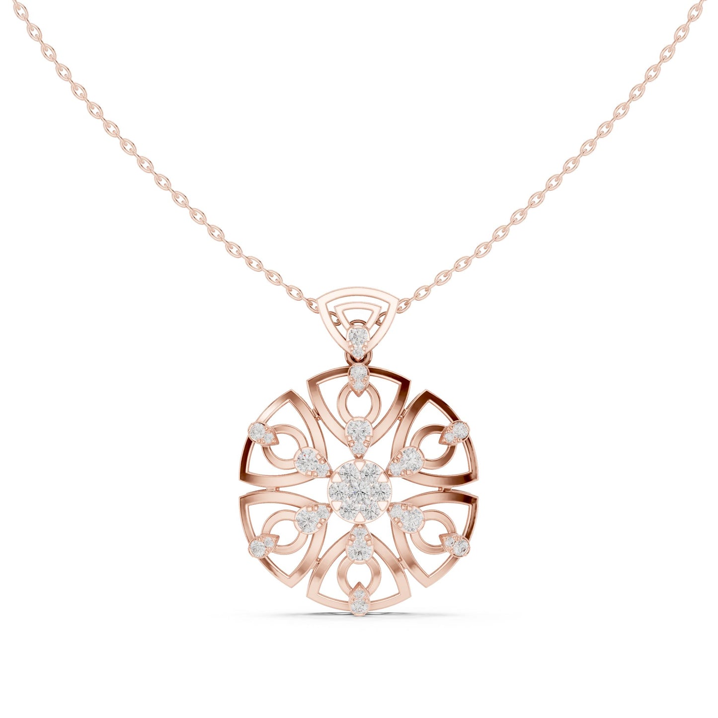 Round Lab Grown Diamond Pendant