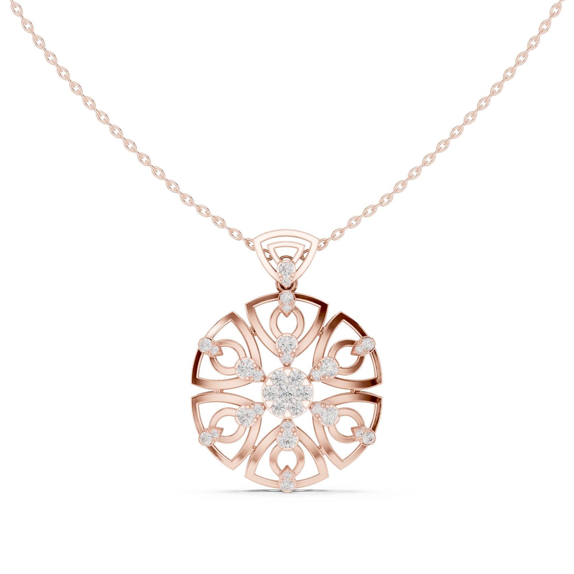 Round Lab Grown Diamond Pendant
