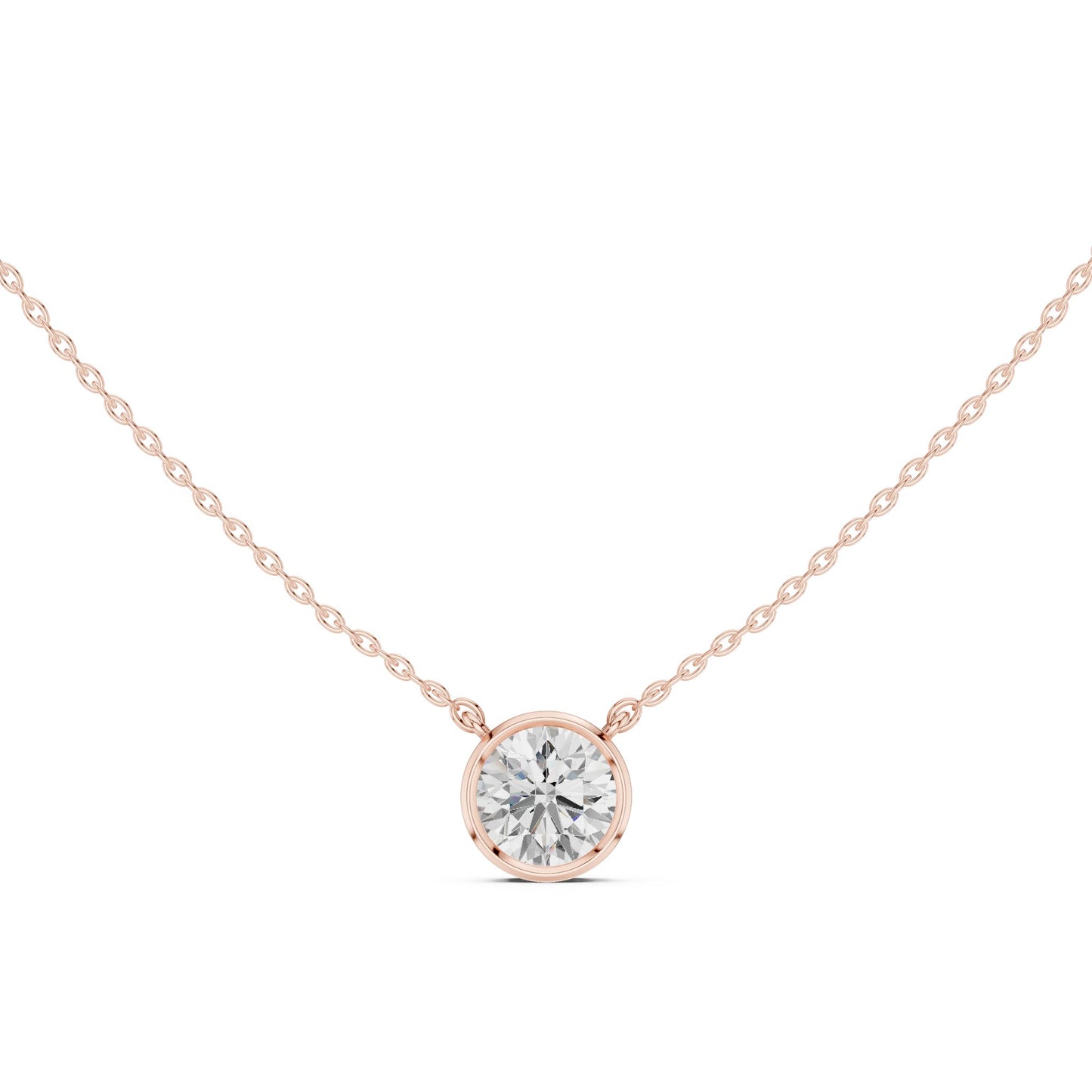 Round Lab Grown Diamond Pendant