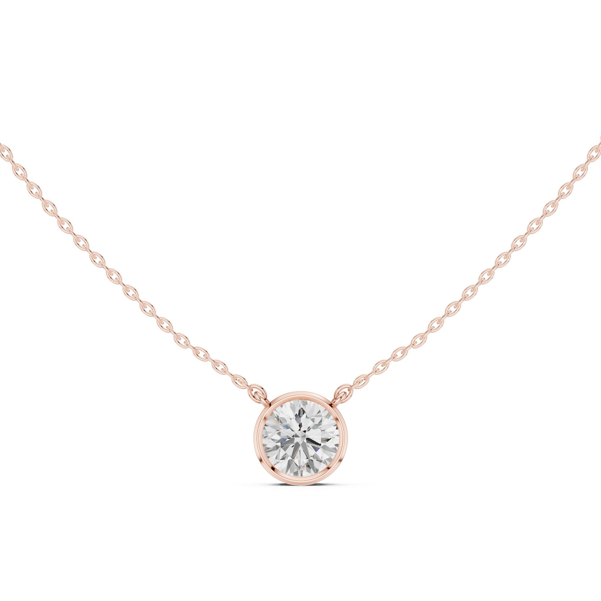 Round Lab Grown Diamond Pendant