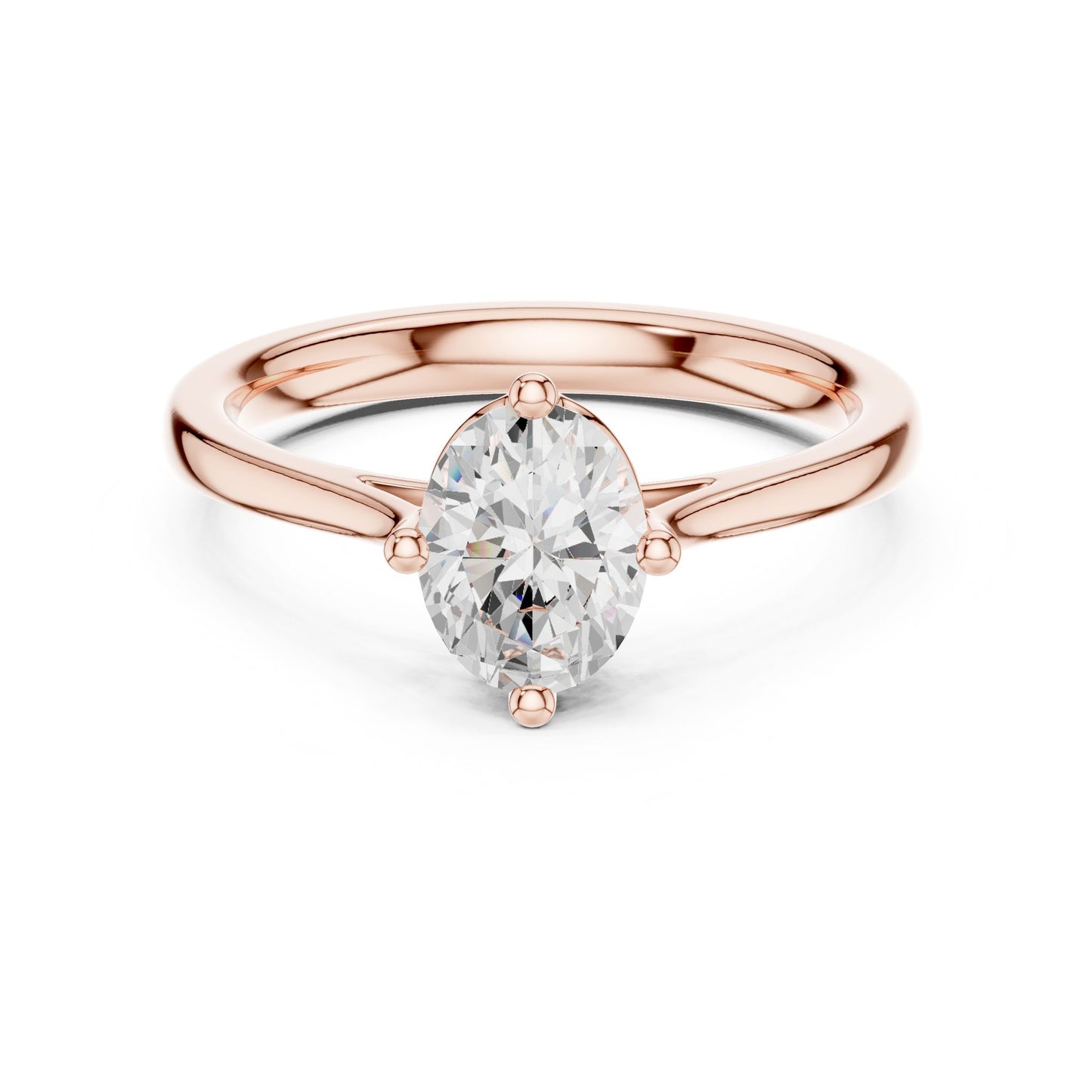 Round Lab Grown Diamond Solitaire Engagement Ring