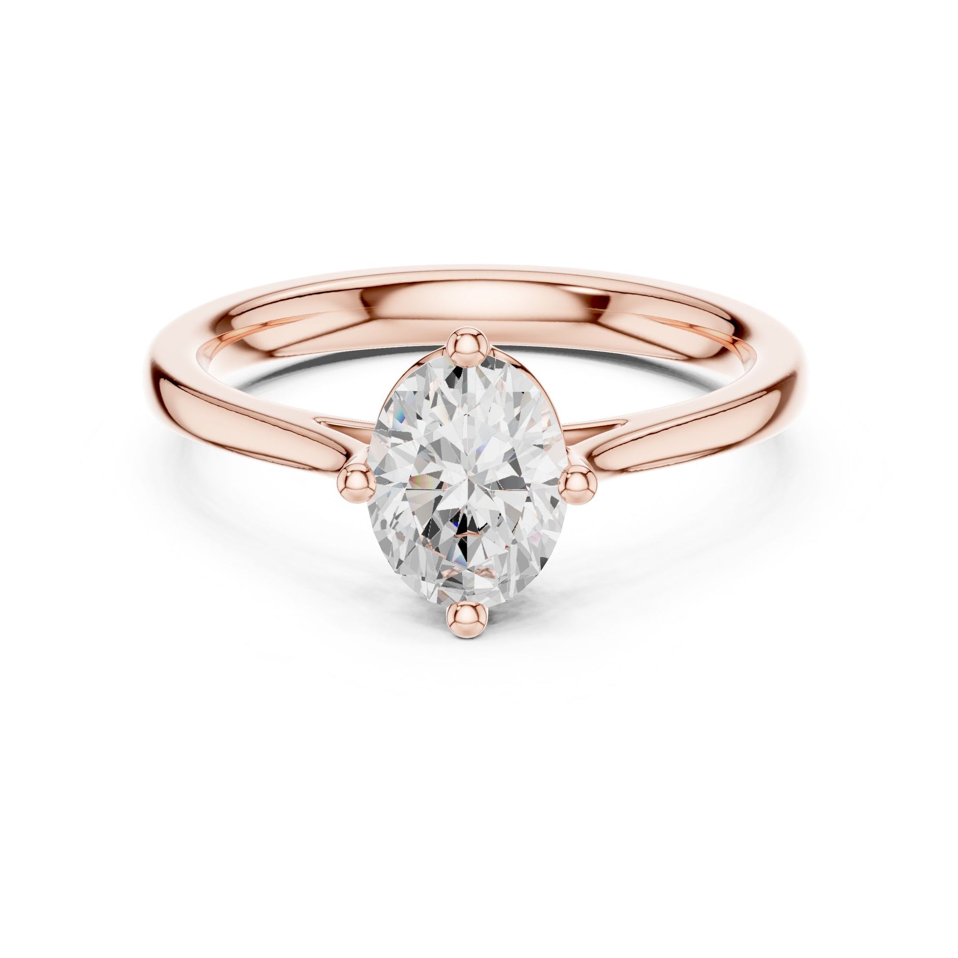 Round Lab Grown Diamond Solitaire Engagement Ring