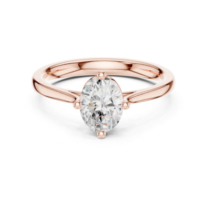 Round Lab Grown Diamond Solitaire Engagement Ring