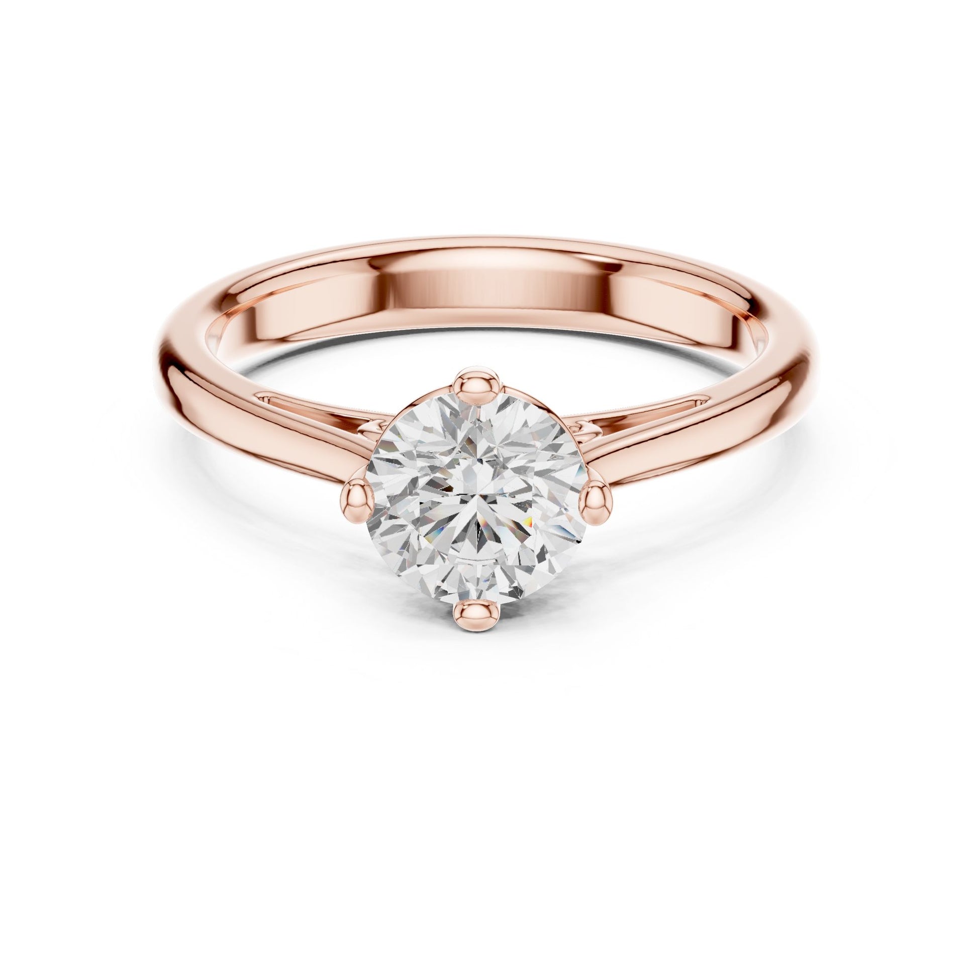 Round Lab Grown Diamond Solitaire Engagement Ring