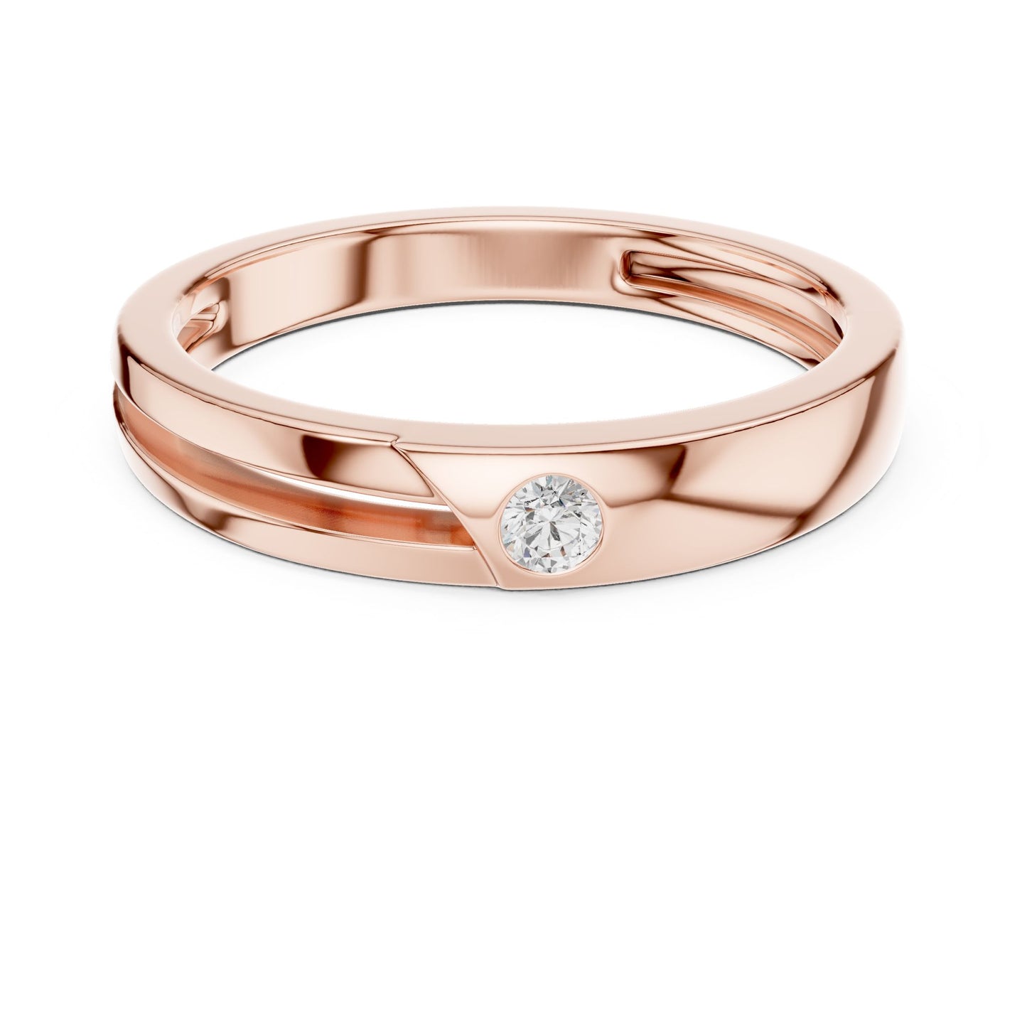 Men's Round Lab Grown Diamond Ring