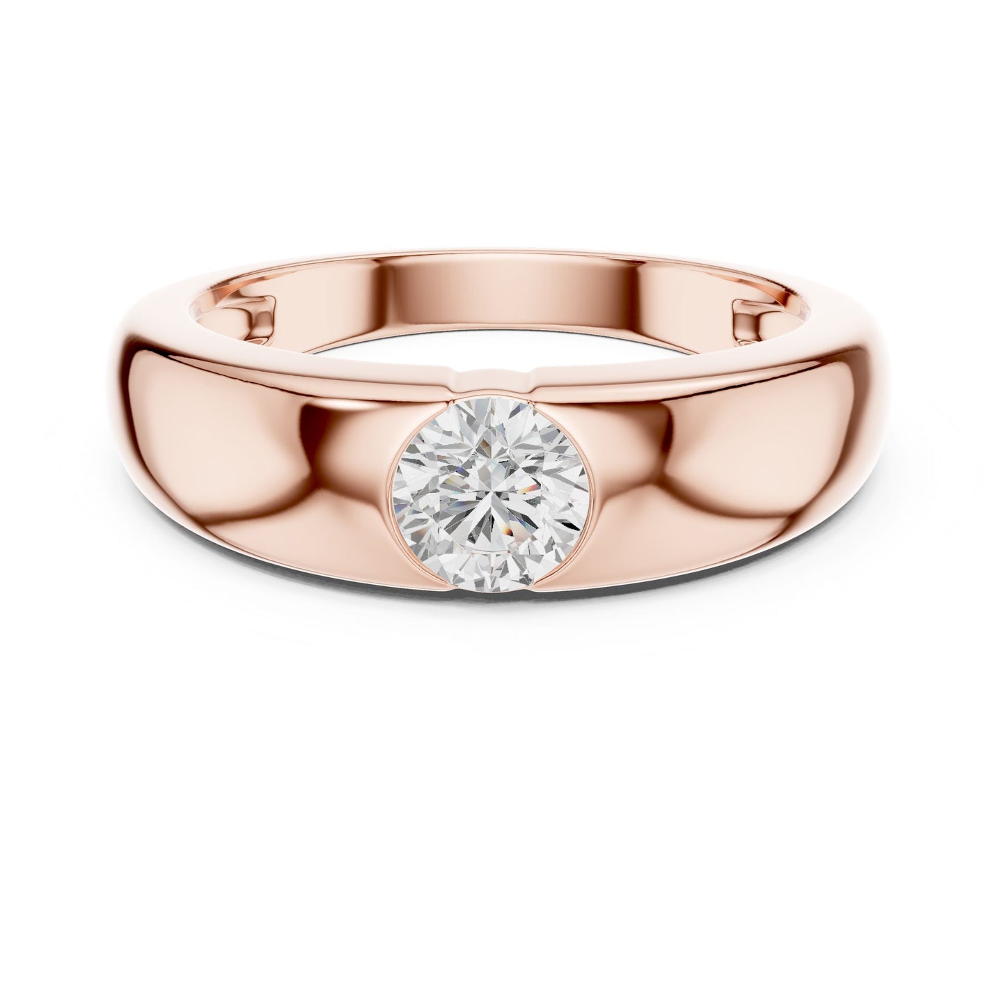 Men's Round Lab Grown Diamond Ring