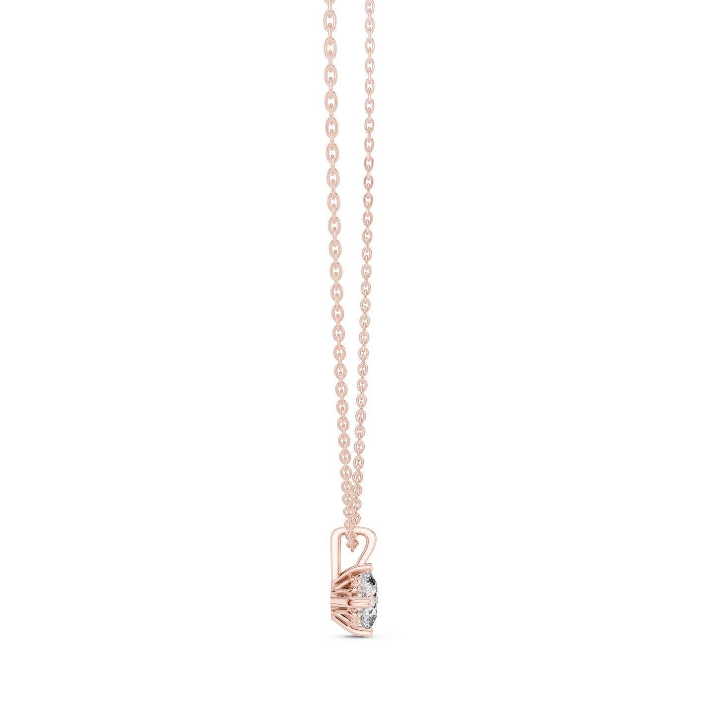 Round Lab Grown Diamond Pendant