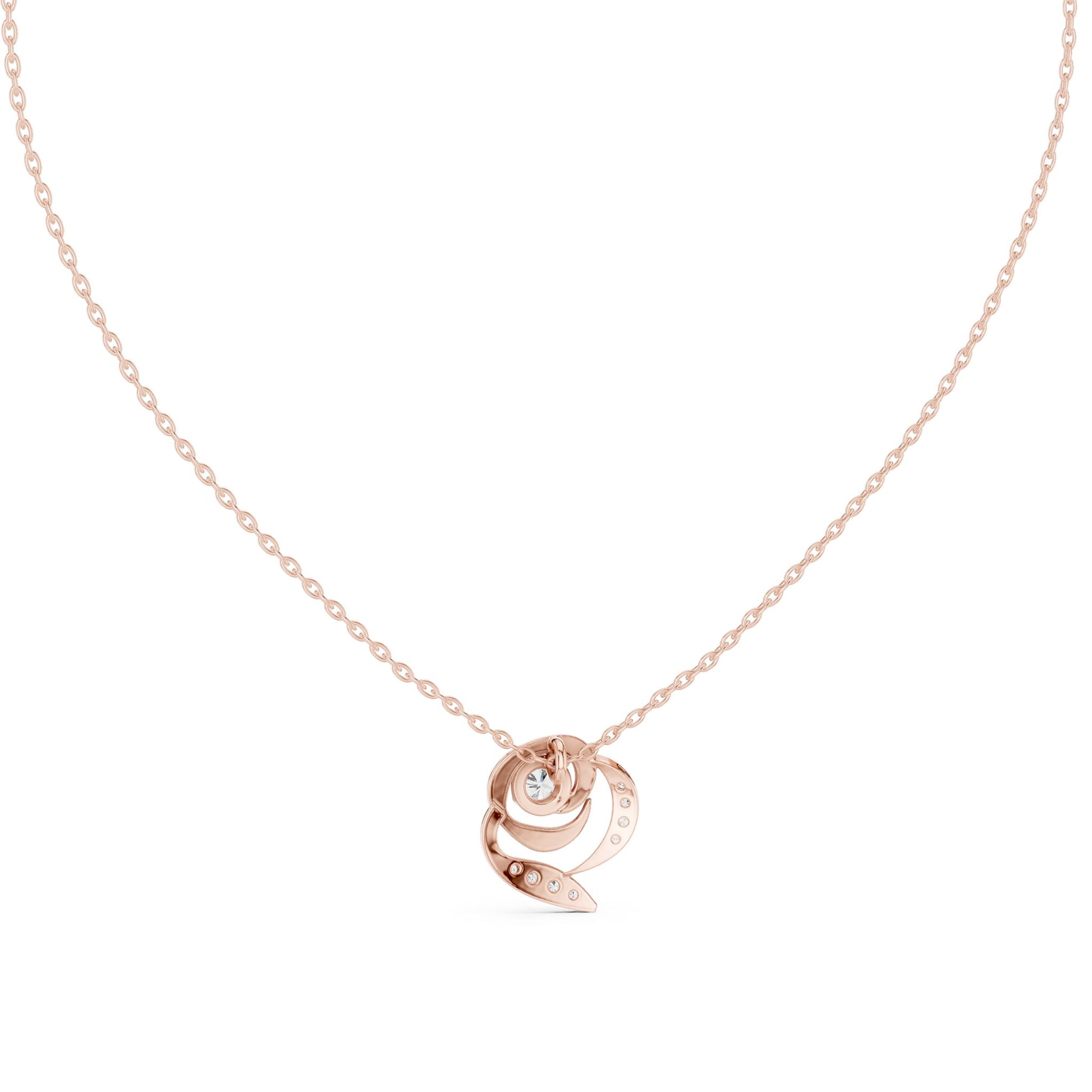 Round Lab Grown Diamond Pendant